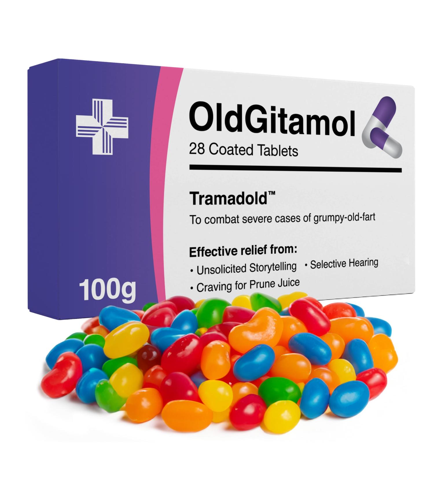 Funny Prank Pill Box with Sweets Gag Gifts for Men Funny Valentines Gifts for Him Xmas Secret Santa Christmas Stocking Filler for Women- Novelty Joke Birthday Gifts for Boyfriend Dad (OldG) - Buy Online on SooperMarket.com