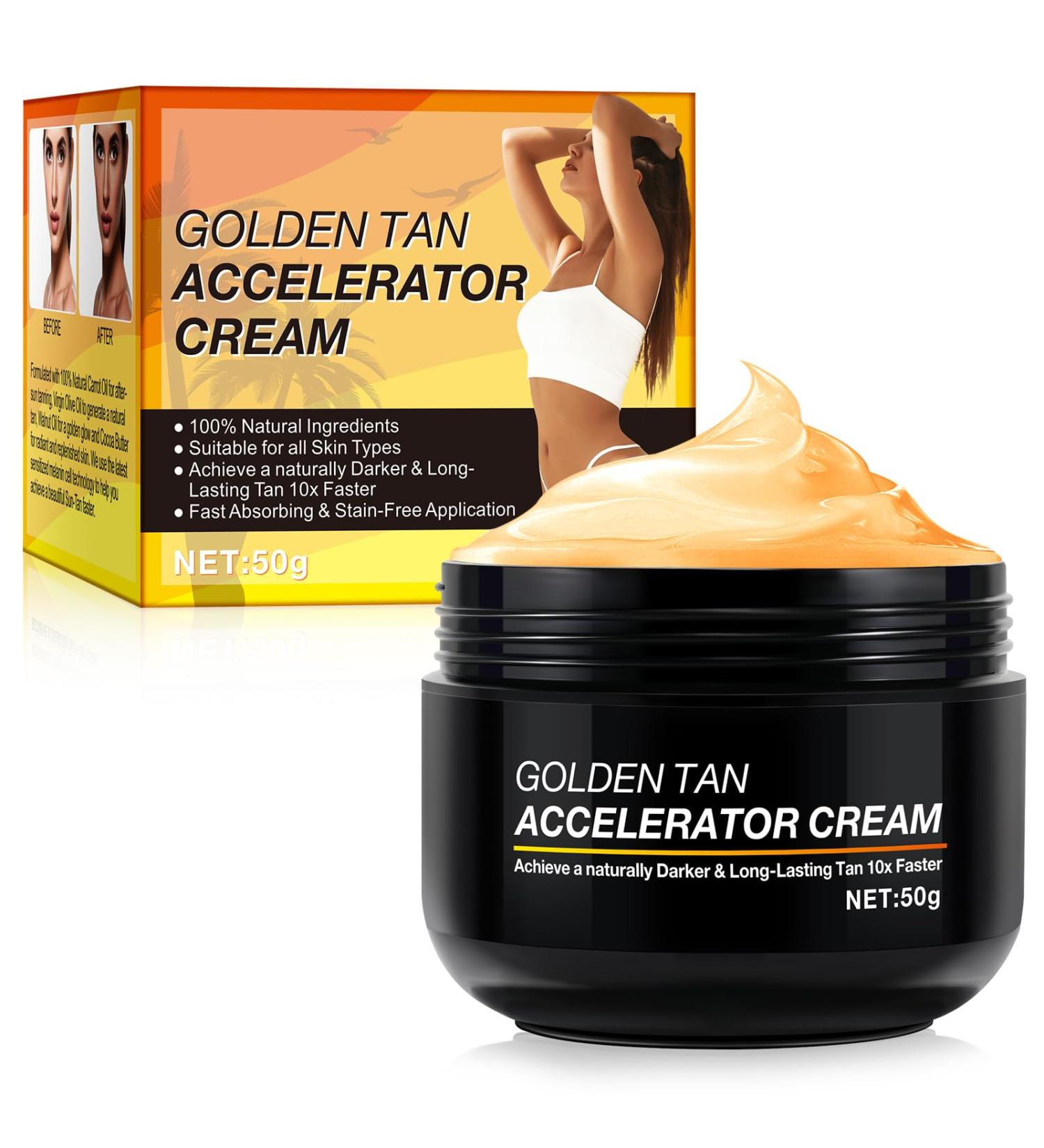 Premium Sunbed Tanning Accelerator Gel - Fast & Intensive Tan | Self Tanner Oil | 50g (Pack of 1) - Buy Online on SooperMarket.com
