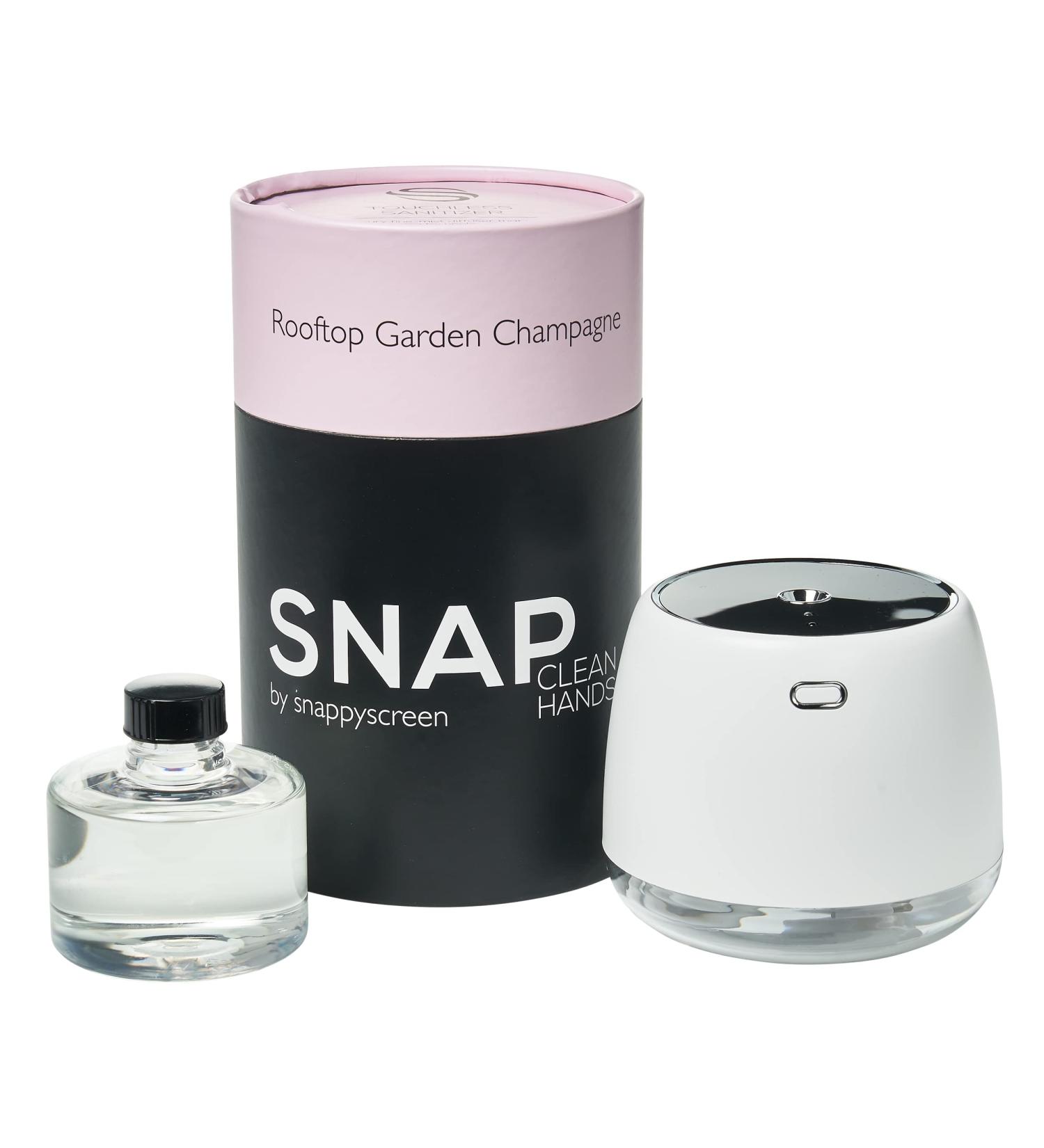 SnappyScreen SNAP Wellness Touchless Mist Hand Sanitizer Device + Cartridge - Rooftop Garden Champagne - Buy Online on SooperMarket.com