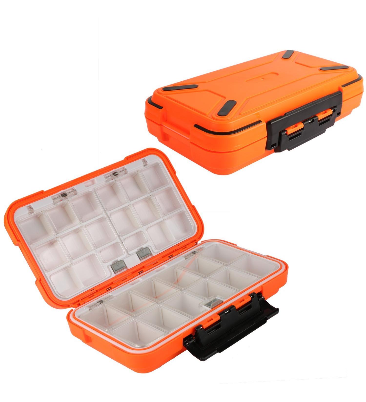 Goture Small Waterproof Fishing Tackle Box - Orange (7.8'' x 4.2'' x 1.8'') - Buy Online on SooperMarket.com