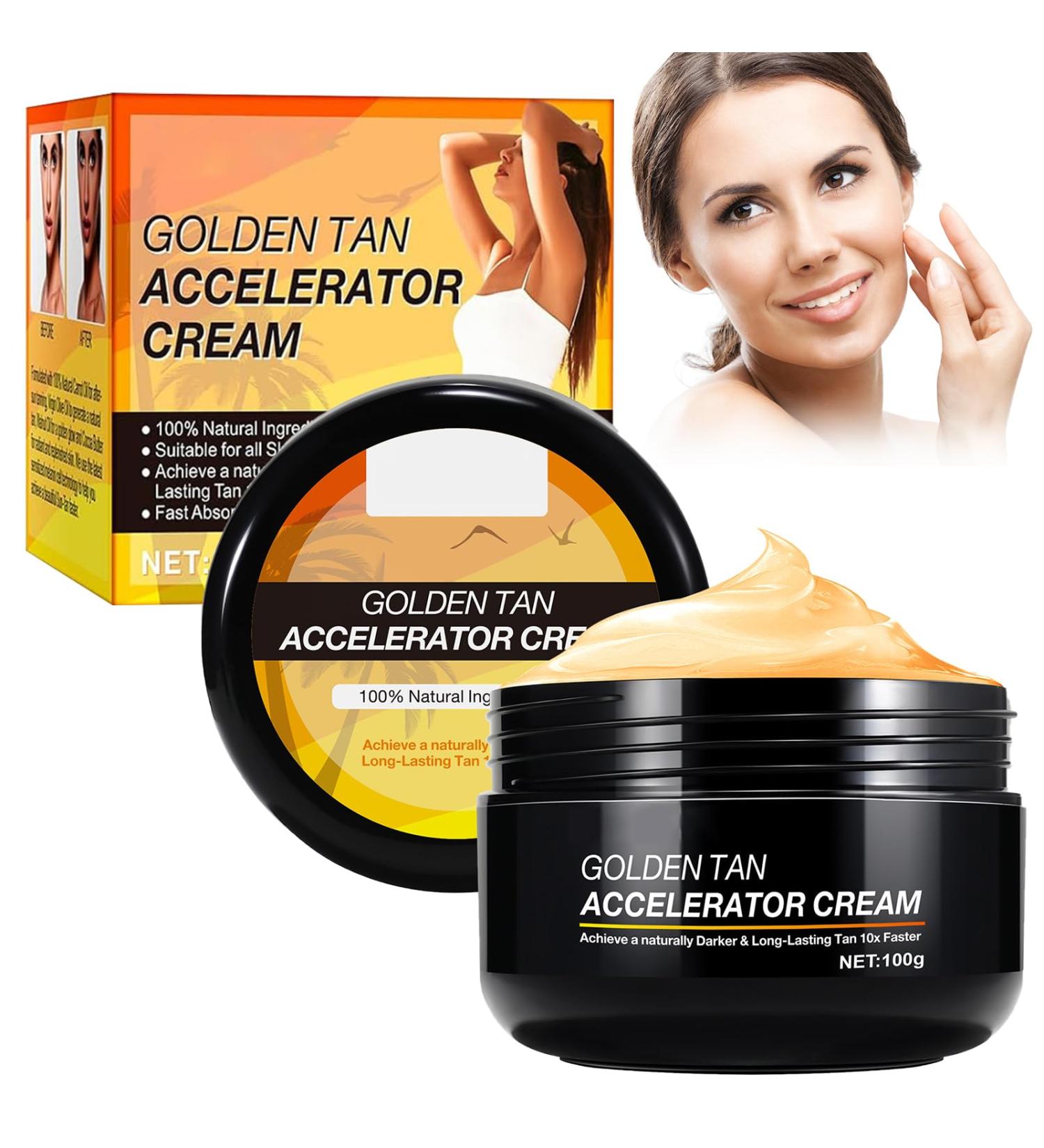 Tanning Accelerator Cream 50g Long Lasting Sunbed Cream Tanning Cream Intensive Tanning Gel Self Tanner Gel Effective in SunBeds Outdoor Sun Rapid Tanning Cream Achieve a Natural Tan - Buy Online on SooperMarket.com