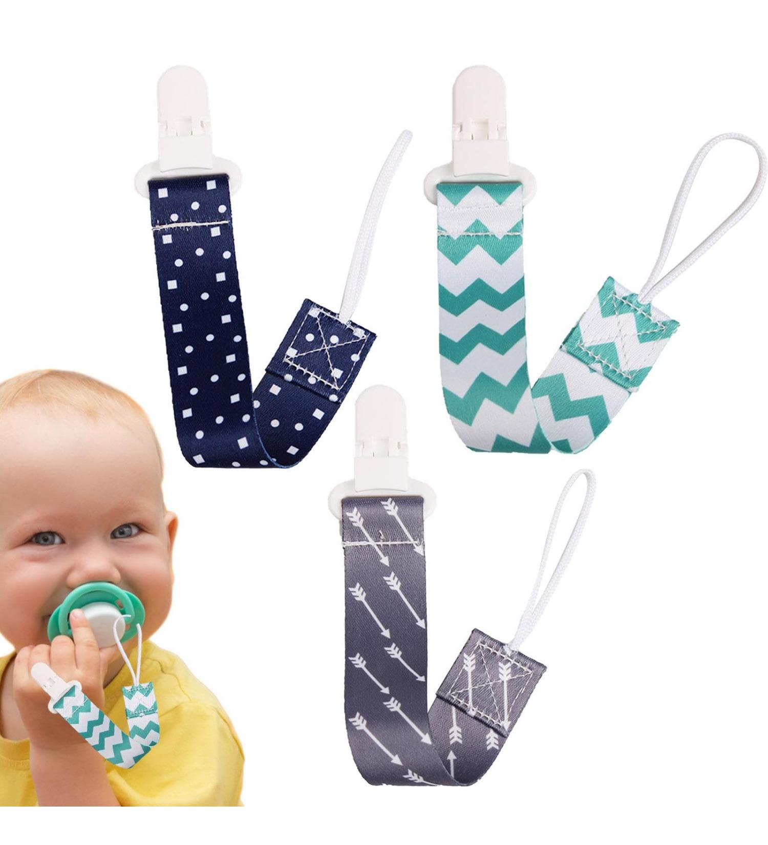 FAYNDE Fabric Pacifier Clips - Soft Secure & Stylish Clamps for Babies & Kids - Buy Online on SooperMarket.com