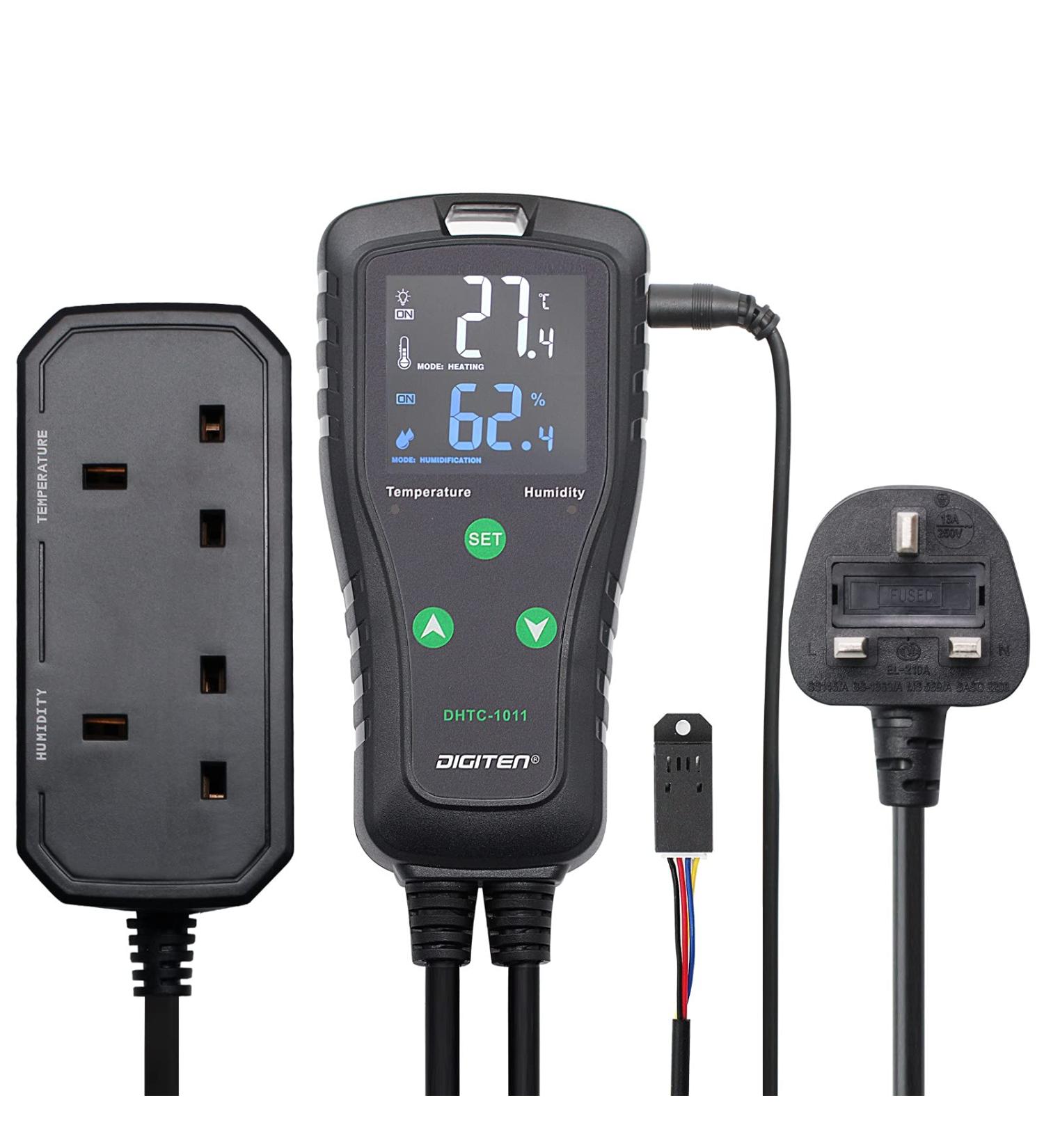 Plug-in Dual Stage Temperature & Humidity Controller for Reptiles & Greenhouses - Buy Online on SooperMarket.com