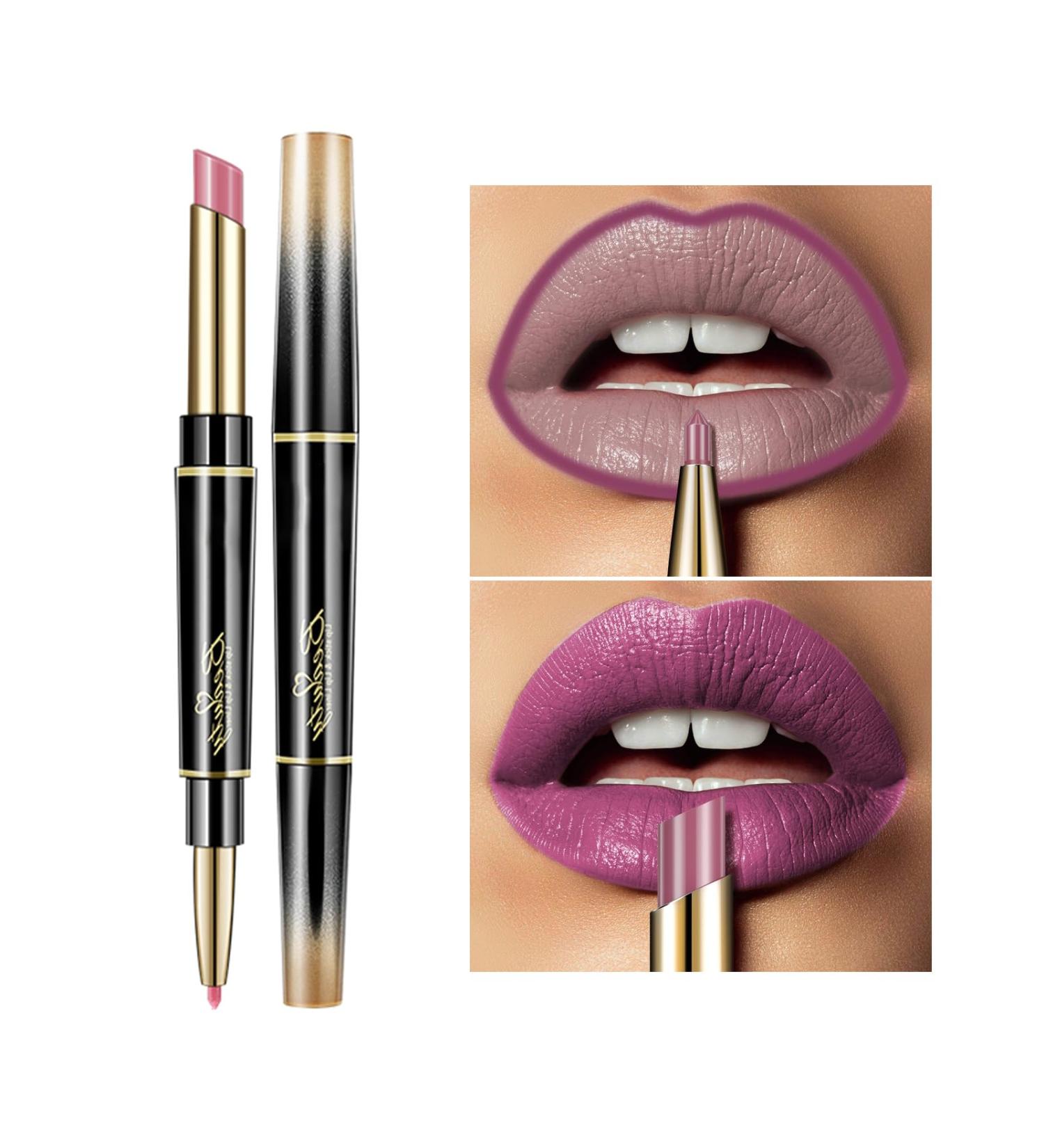 Waterproof Matte Lip Liner Pencil - Long-Lasting Makeup Cosmetics (#02) - Buy Online on SooperMarket.com