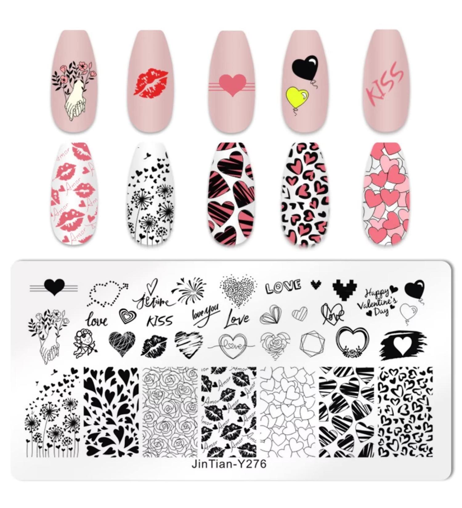 RUNRAYAY Love Nail Stamping Plate Fashion Valentine'S Day Theme Multi-Pattern Stamp Print Image Template Nail Art for Nail Design - Buy Online on SooperMarket.com