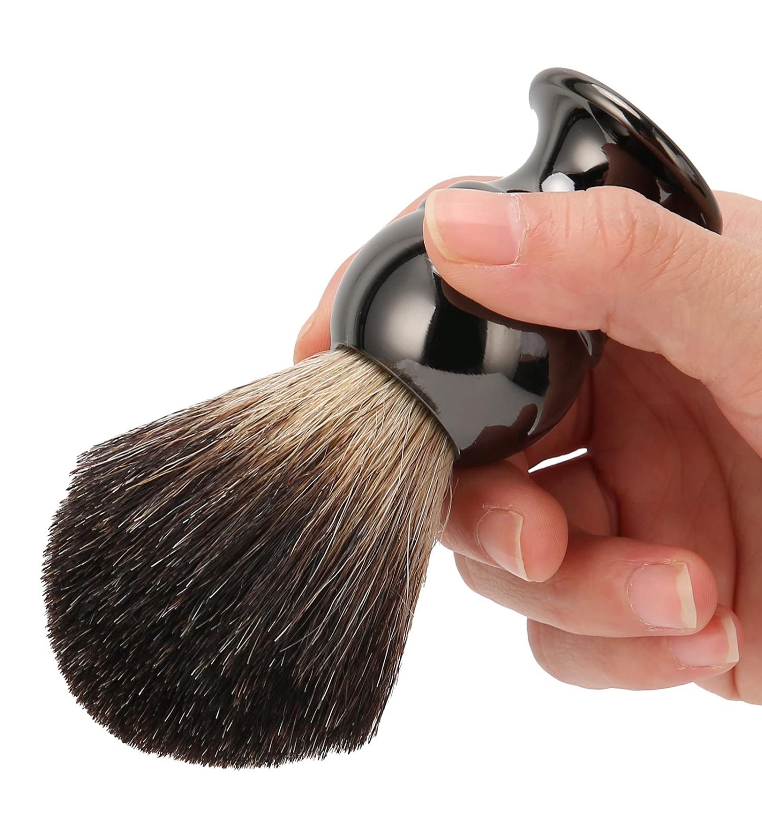Men's Shaving Brushes - Premium Barber Quality Hair Brush for Wet Shaving Travel & Salon Gifts | Brainstahl Handle - Buy Online on SooperMarket.com