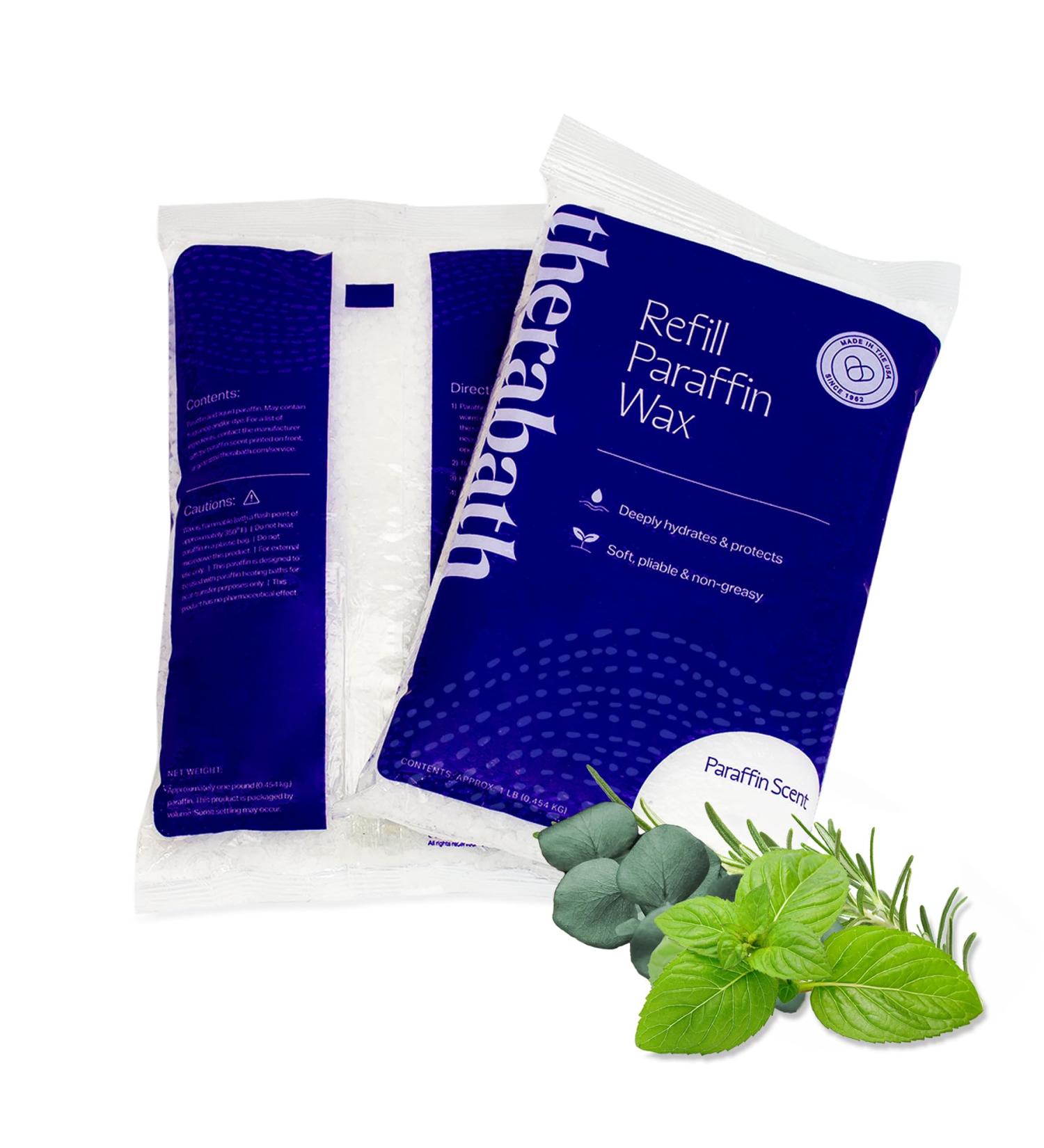 Therabath Paraffin Wax Refill - Eucalyptus Rosemary Mint - Relieves Arthritis Stiff Muscles & Dry Skin - 4 lb - Deep Hydration for Hands Feet & Body - Made in USA - Buy Online on SooperMarket.com