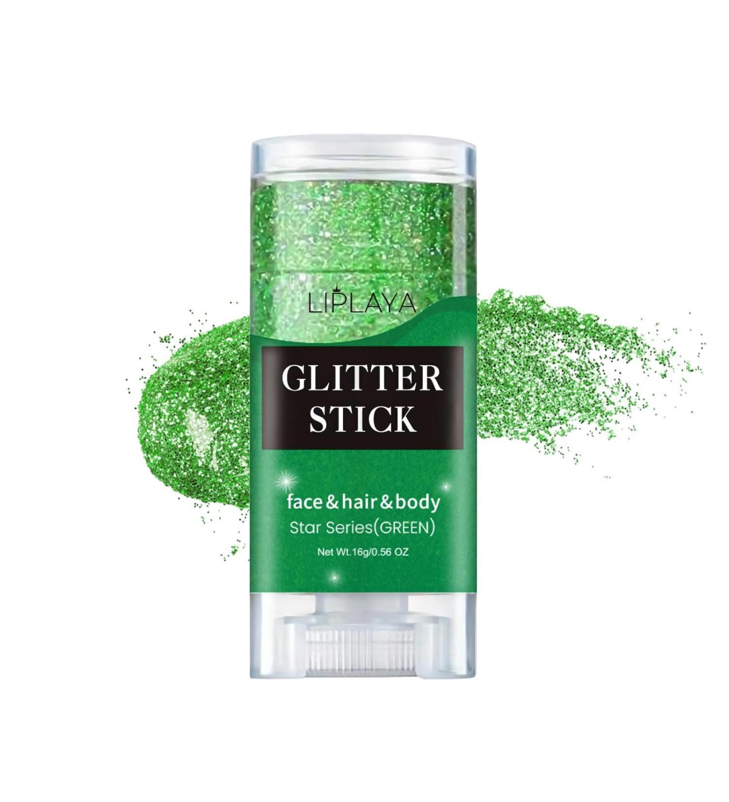 Buy Green Body Paint & Glitter Stick - Waterproof Mermaid Face Gel & Hair Glitter for Women | Holographic Sequins Makeup - Buy Online on SooperMarket.com