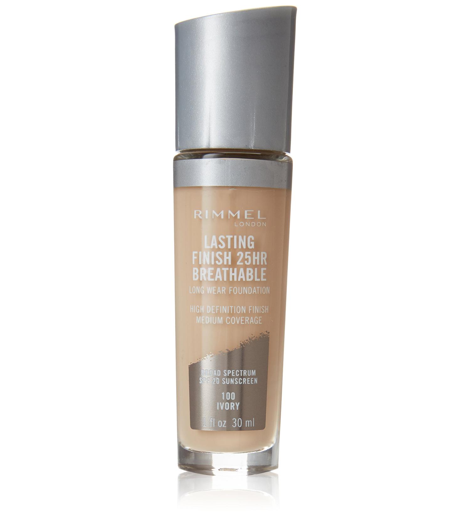 Rimmel London Lasting Finish 25HR Breathable Foundation 100 Ivory - 1 fl oz - Buy Online on SooperMarket.com