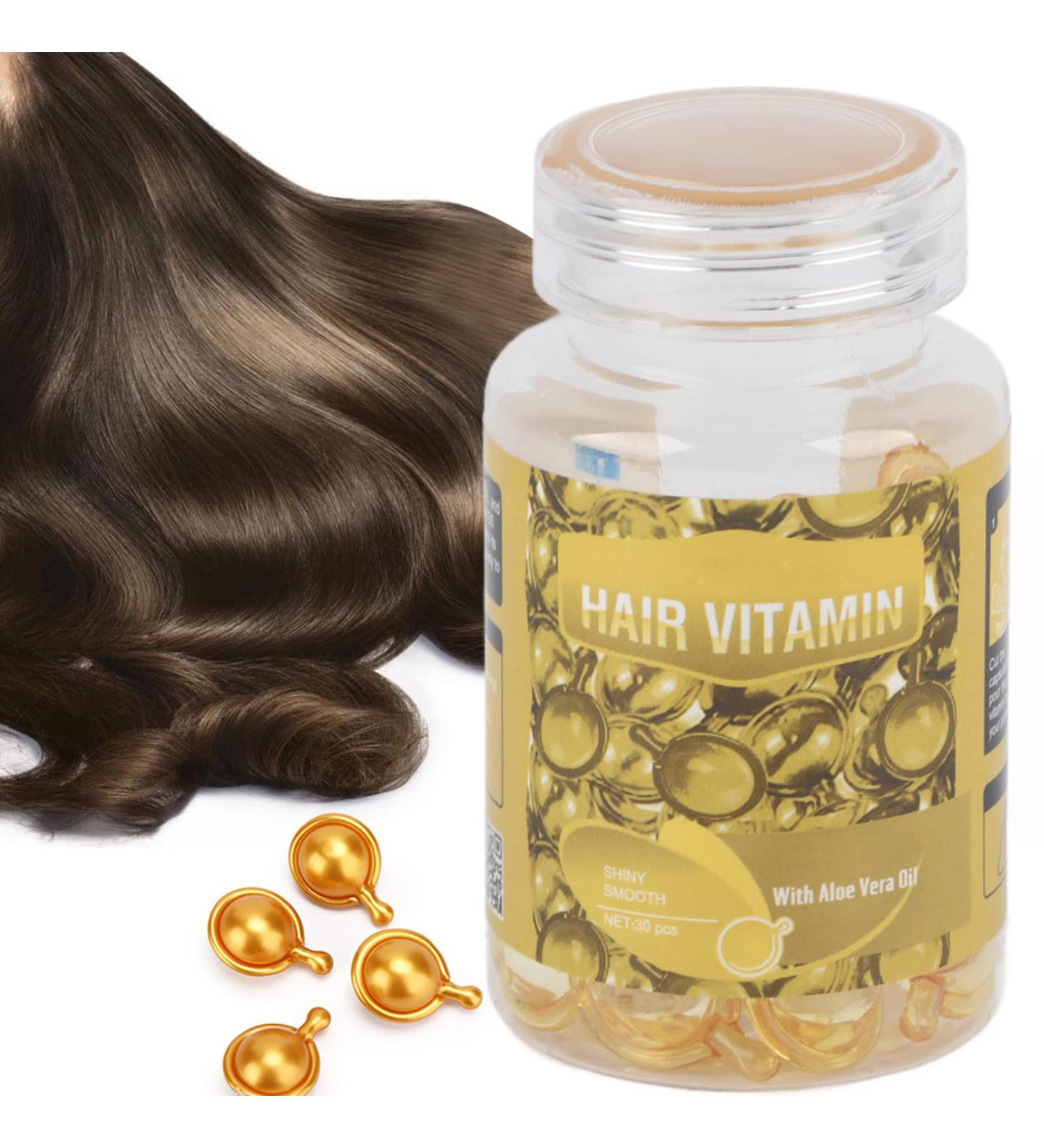 Professional Hair Care Vitamin Capsules for Moisturizing, Anti-Frizz, and Repair - Yellow Essential Oil - Buy Online on SooperMarket.com