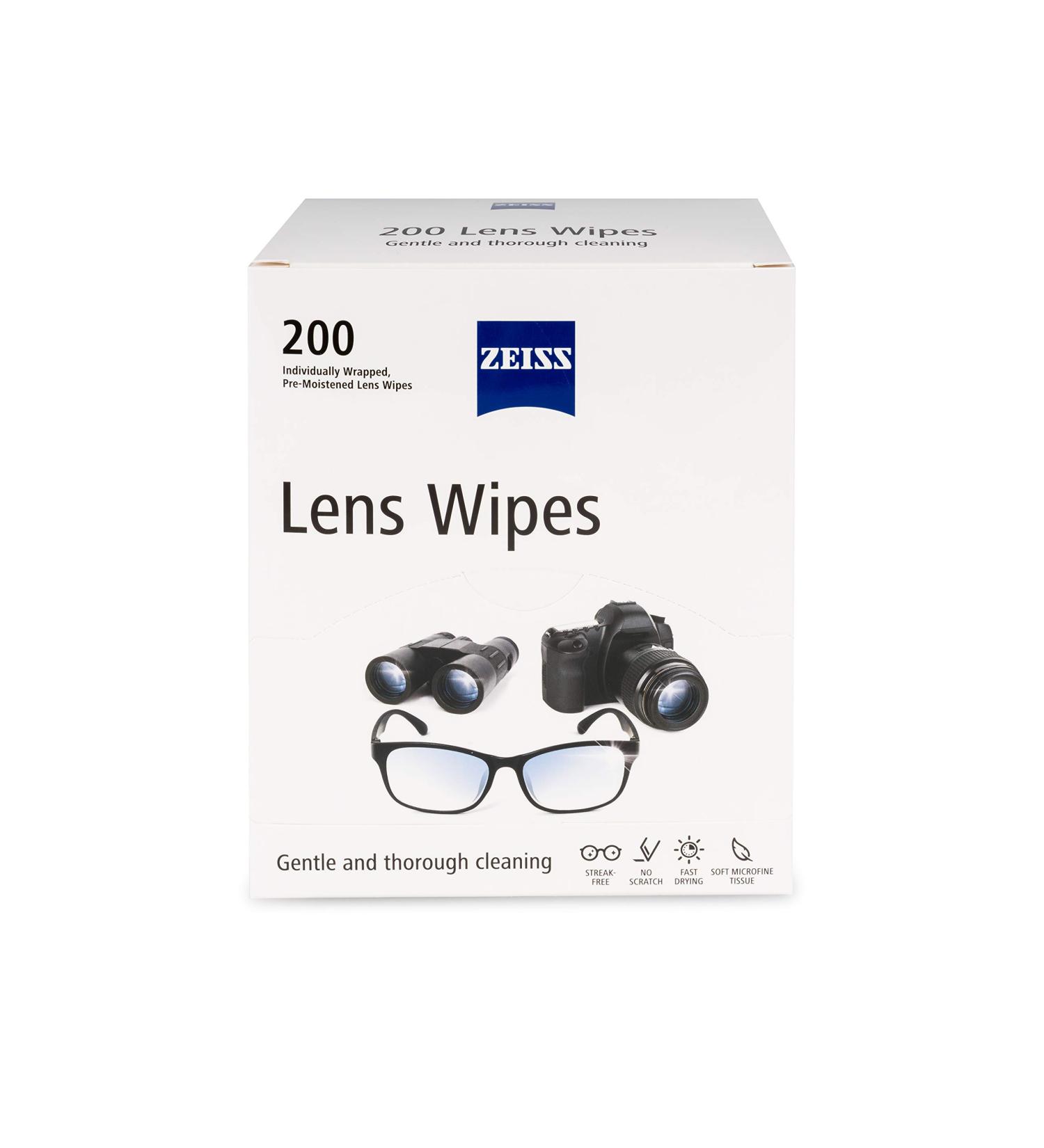 Zeiss Pre-Moistened Lens Cleaning Wipes - Cleans Bacteria Germs and without Streaks for Eyeglasses and Sunglasses - (200 Count) - Buy Online on SooperMarket.com