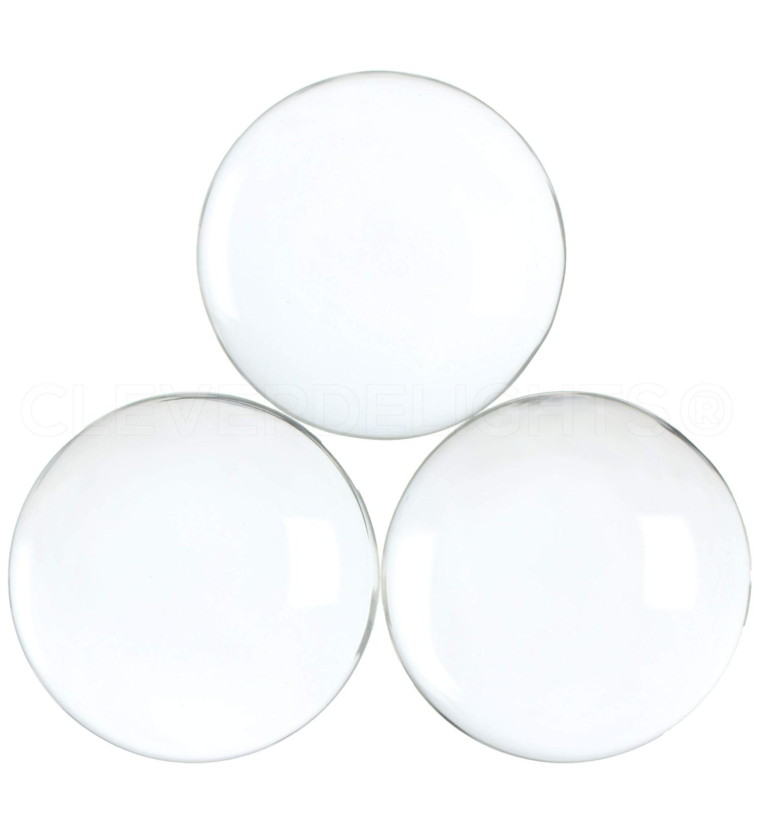 2.5 Round Glass Cabochons - 5 Pack | CleverDelights Glass Cabochons - Buy Online on SooperMarket.com
