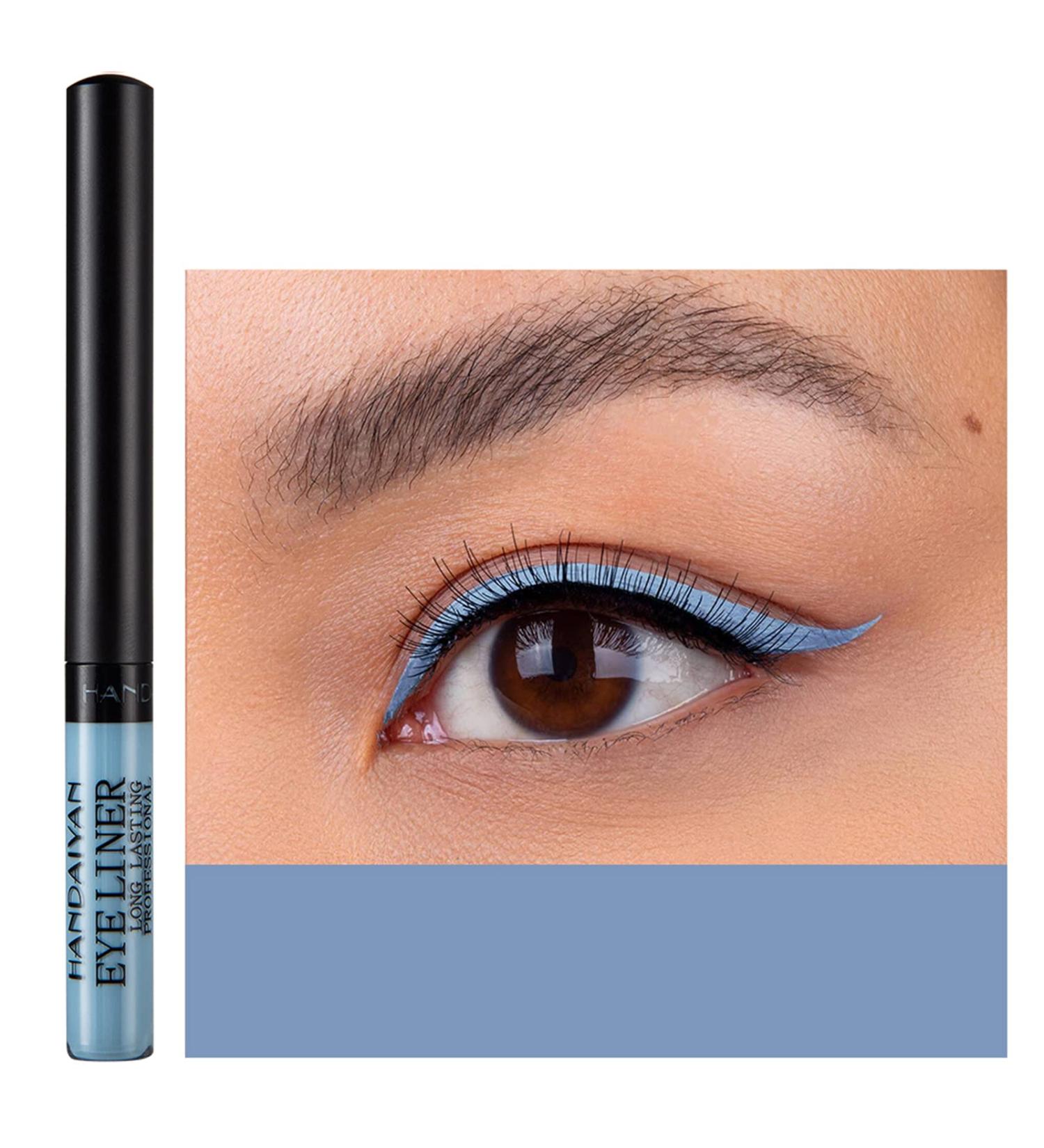 DekRion Liquid Eyeliner - Gray-Blue Matte Colored Waterproof High-Pigmented Eyeliner - Buy Online on SooperMarket.com