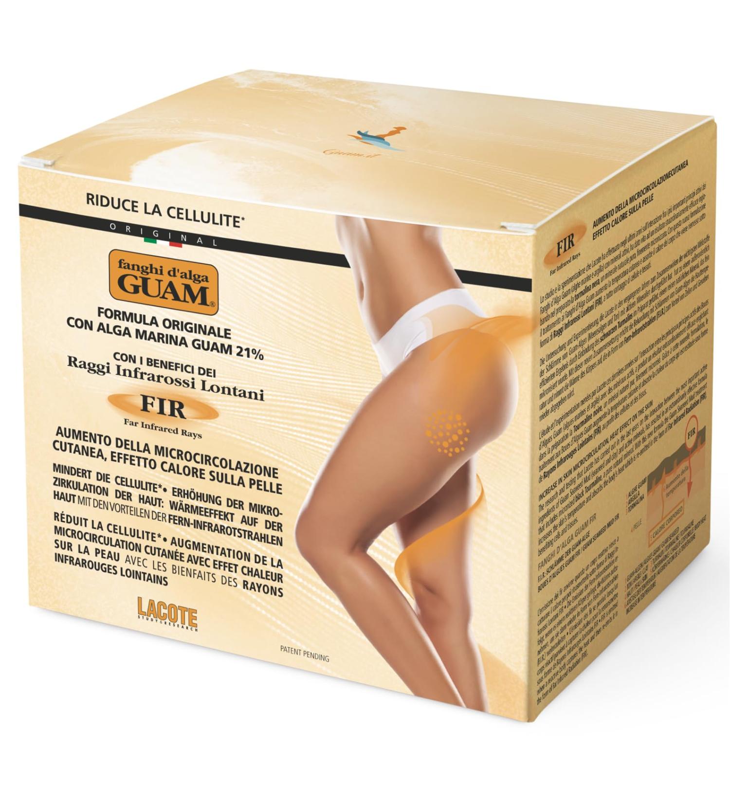 Guam Algenfango Guam FIR reduces cellulite and obesity with tourmaline for the benefits of far infrared rays active heat on the skin made in Italy 500 g pack - Buy Online on SooperMarket.com