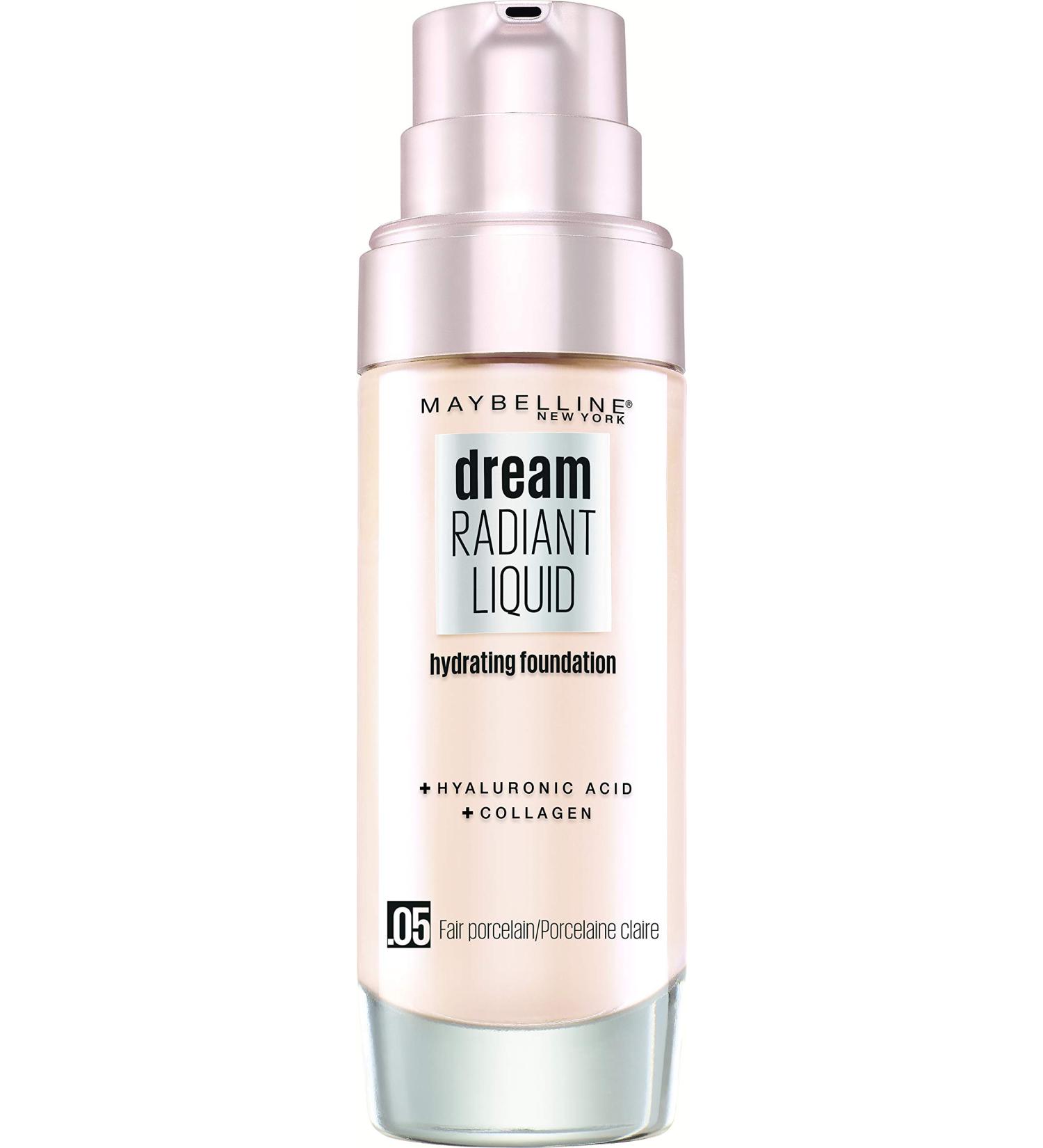 Maybelline Dream Radiant Liquid Foundation No. 05 Fair Porcelain - 30ml | Buy Online - International Shipping Available - Buy Online on SooperMarket.com