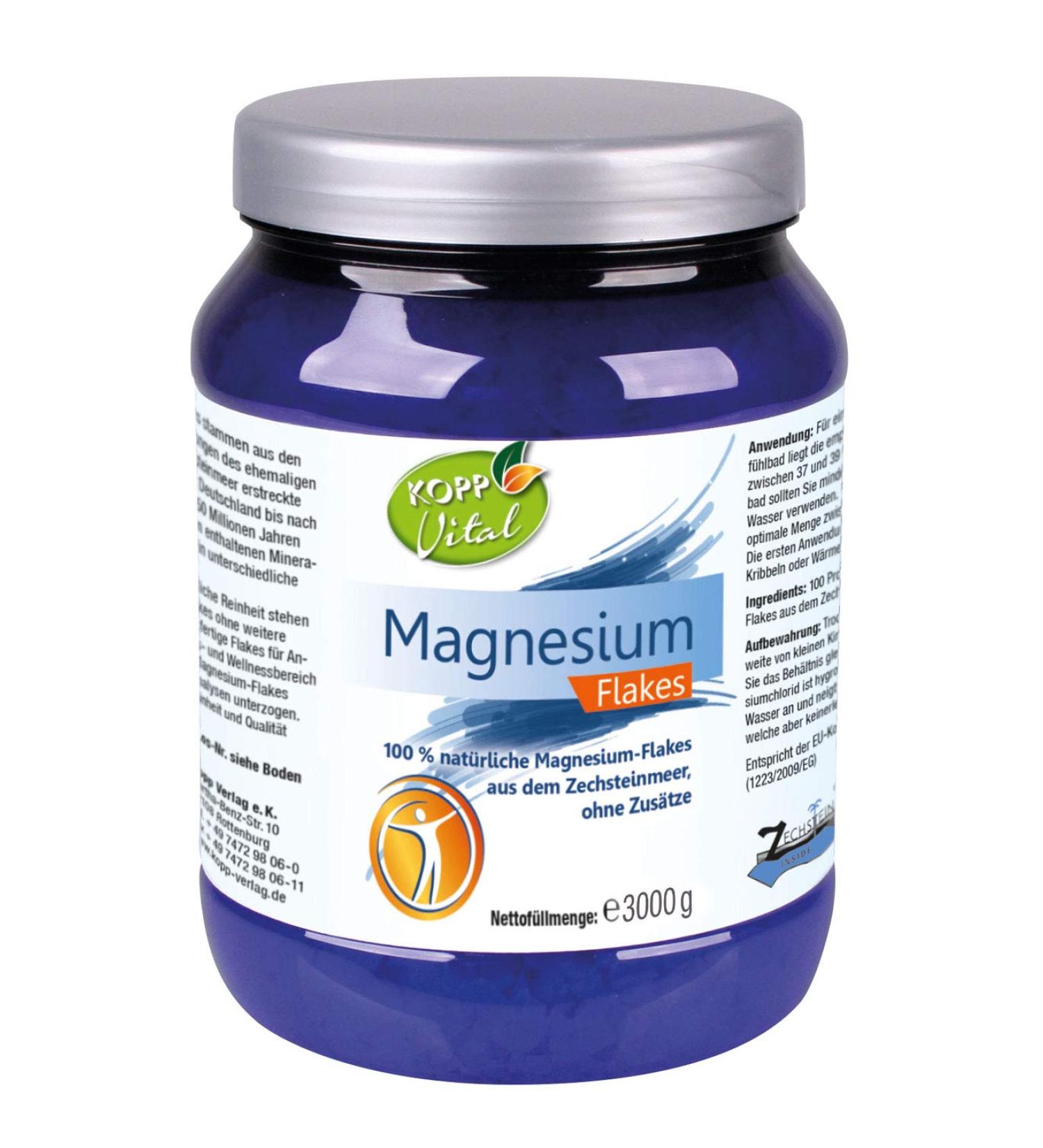 KOPP Vital Magnesium Flakes - Vegan 3 kg | High-Quality Magnesium for Muscle Relaxation & Recovery - Buy Now! - Buy Online on SooperMarket.com