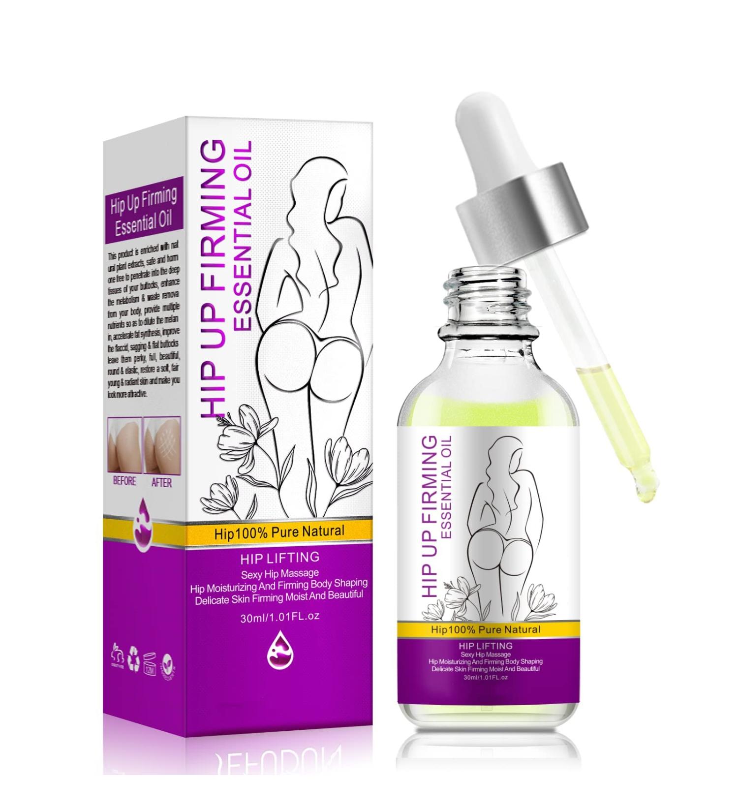 Natural Hip Lift Up Essential Oil for Women - Butt Firming & Cellulite Removal - 1 Fl Oz - Buy Online on SooperMarket.com
