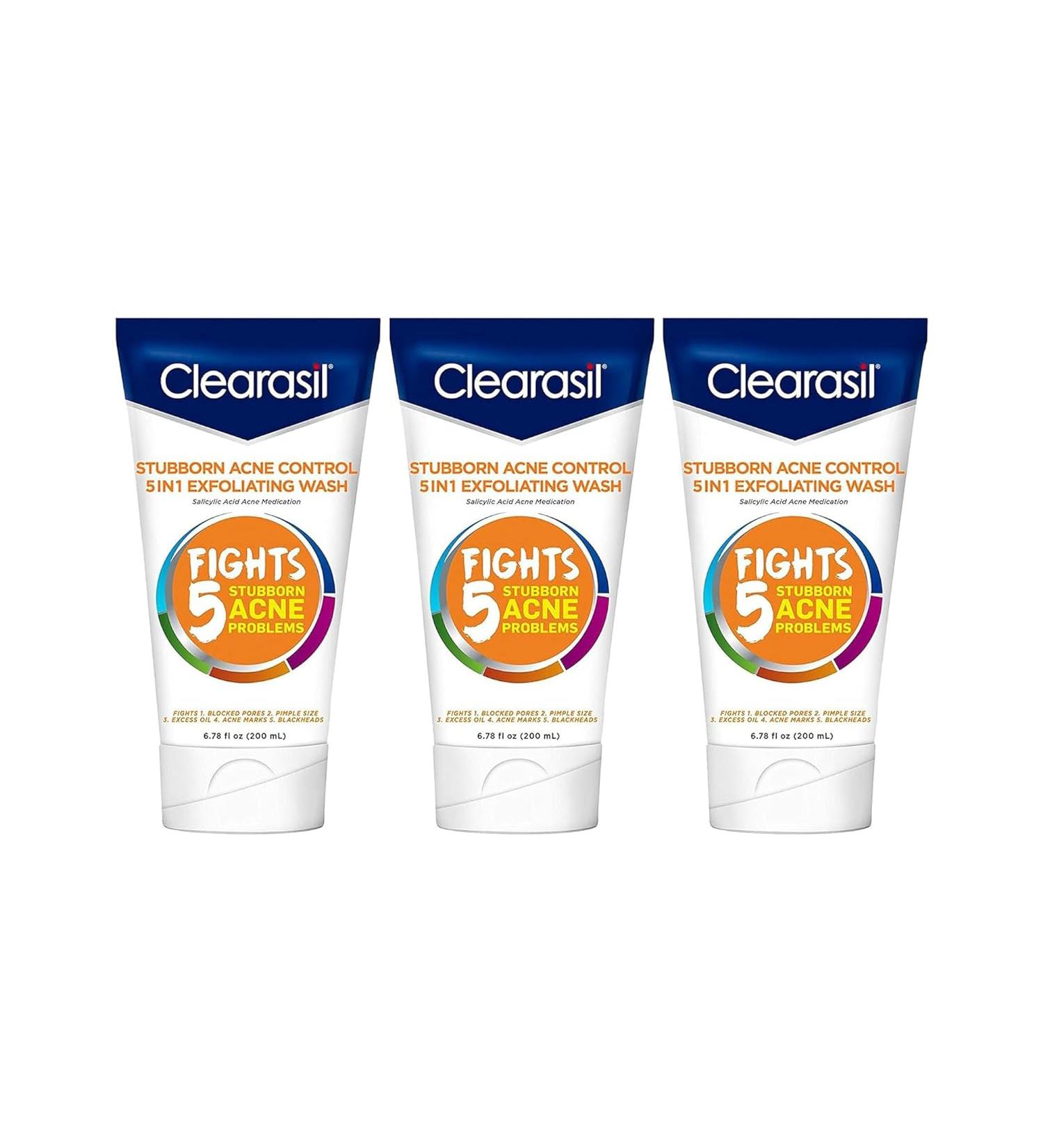 Clearasil Ultra 5in1 Exfoliating Wash 6.78 oz. - Pack of 3 | Deep Cleaning Acne Treatment - Buy Online on SooperMarket.com