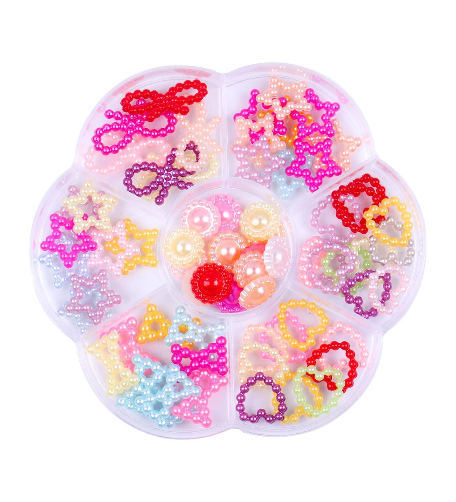 3D Pearl Bow Nail Charms Colorful Nail Art Charms Nail Gems for Nail Decorations Multi-shape Star Bowknot Pearl Heart Nail Art Gems for Girls Women DIY Nail Accessories for Nail Salon - Buy Online on SooperMarket.com