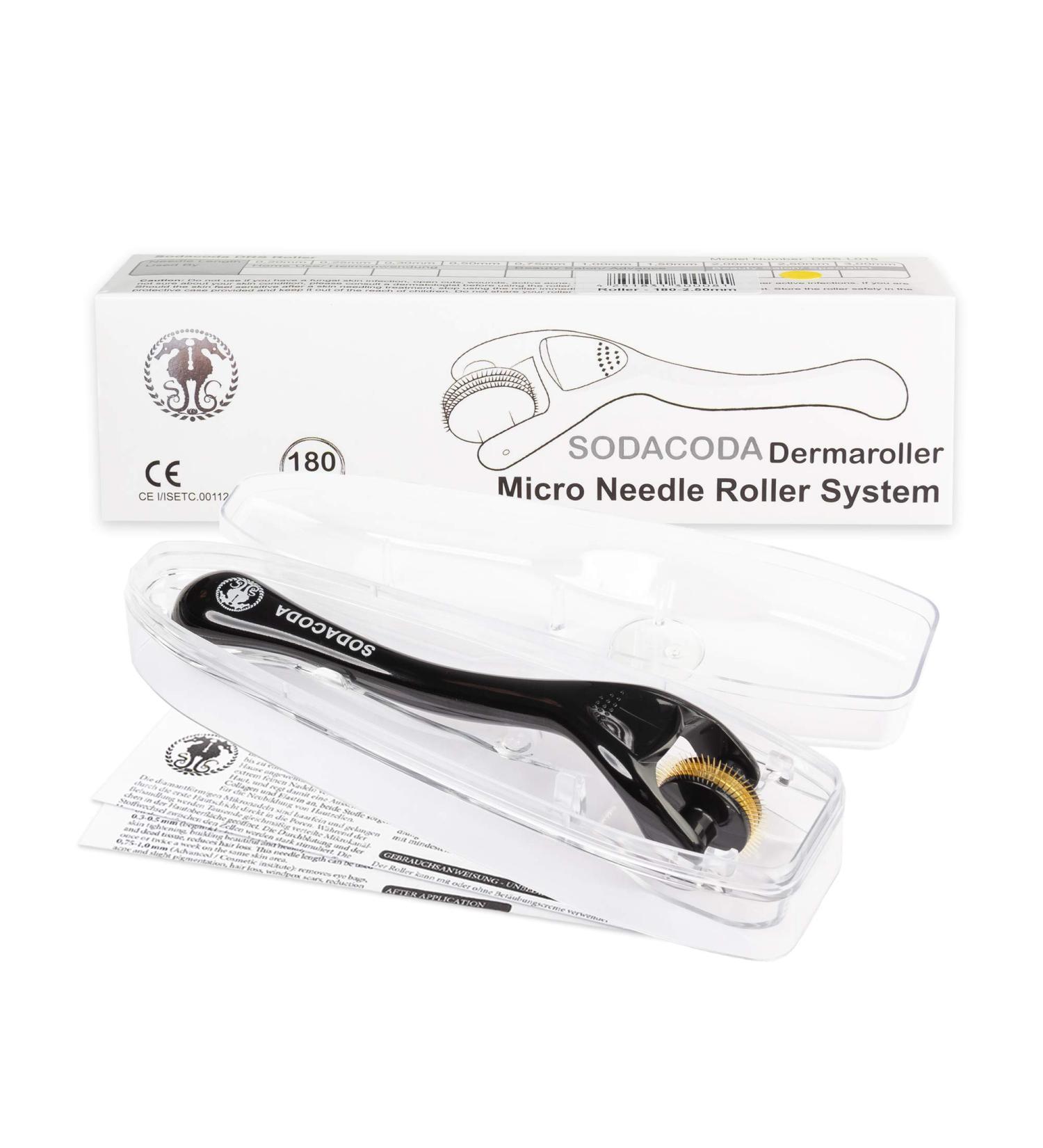 Sodacoda Derma Scooter - 180 Titanium Micro Needles for Acne Scars & Circulatory Stimulation - Shop Internationally - Buy Online on SooperMarket.com