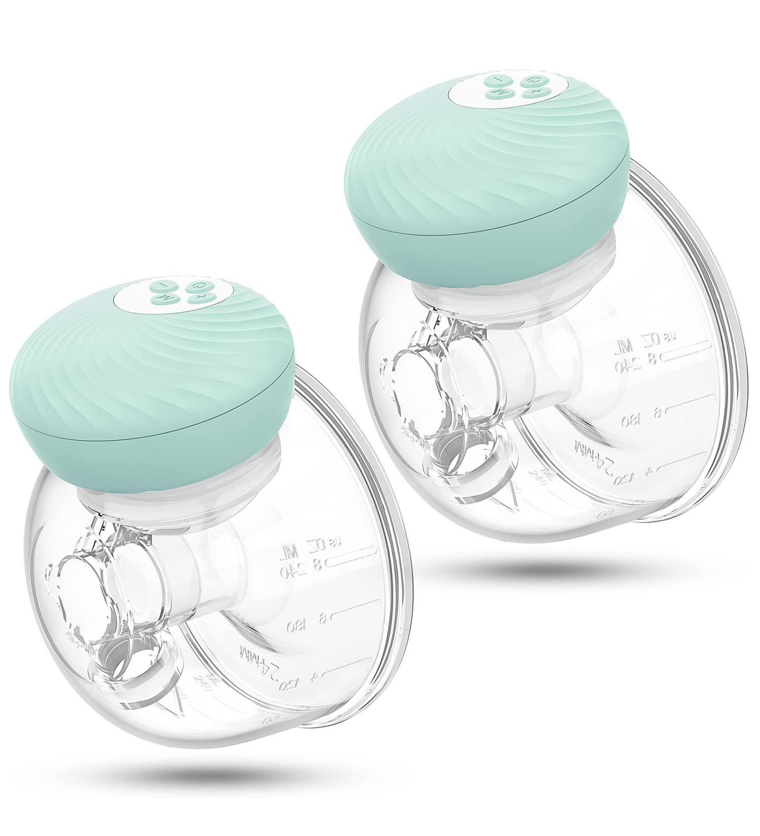 Portable Electric Milk Pump - Double-Handed Rechargeable Noise-Free 3 Modes & 30 Levels - 2-Pack Green - Buy Online on SooperMarket.com