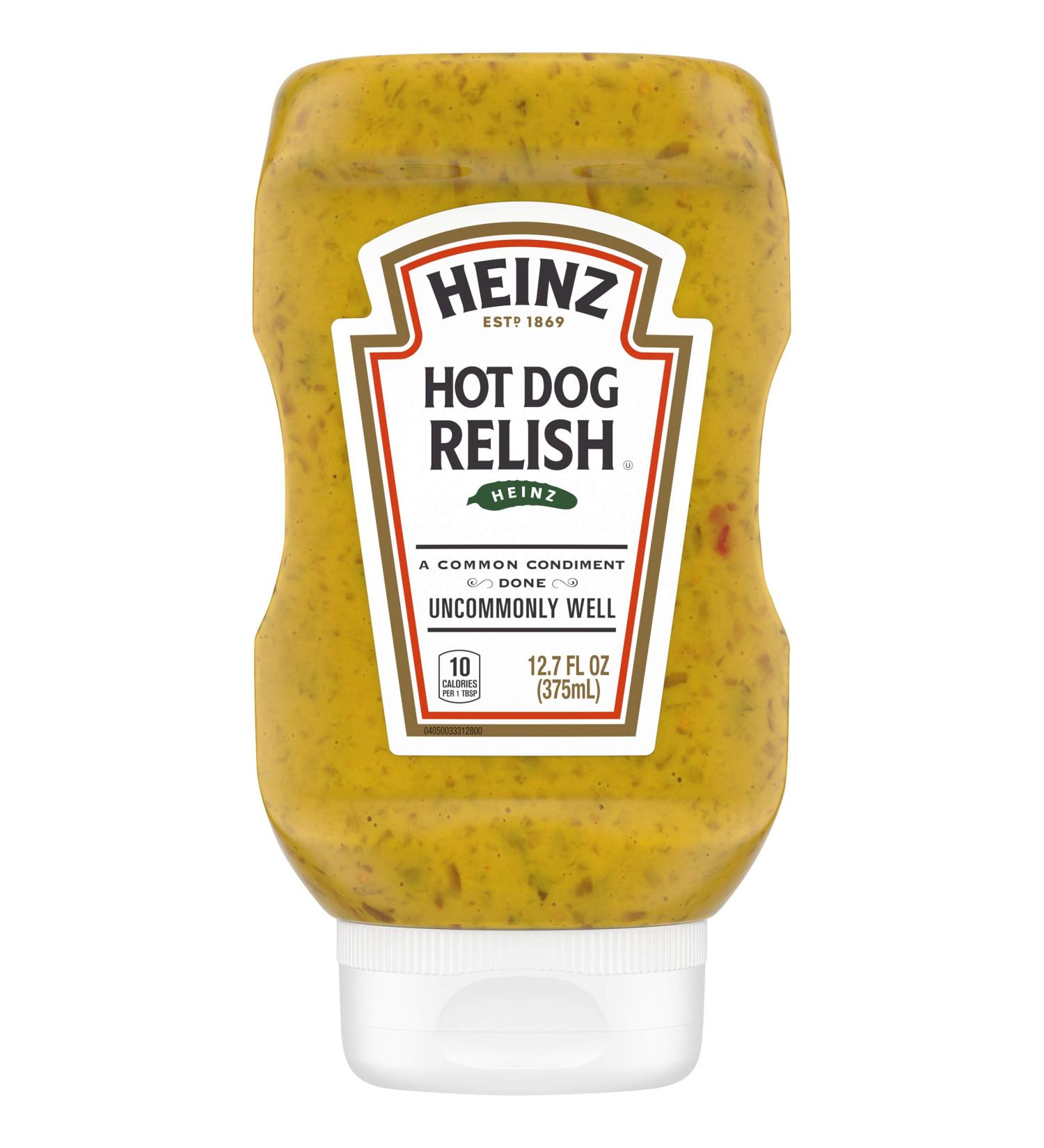 Heinz Hot Dog Relish 12.7 fl oz Bottle - Classic Condiment for Hot Dogs - 1 Pack - Buy Online on SooperMarket.com