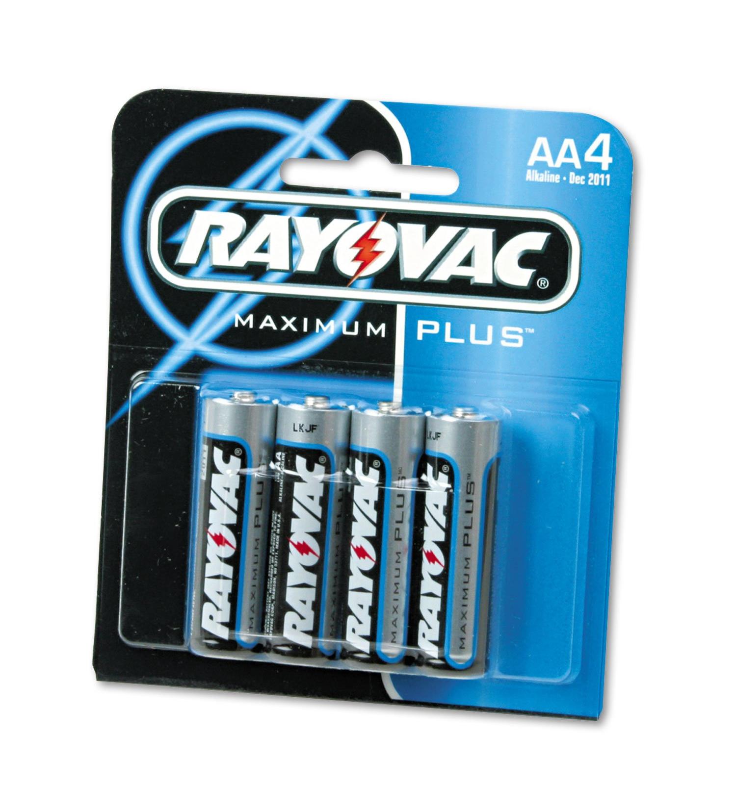 Rayovac High Energy Premium Alkaline Battery AA 4/Pack (RAY8154K)