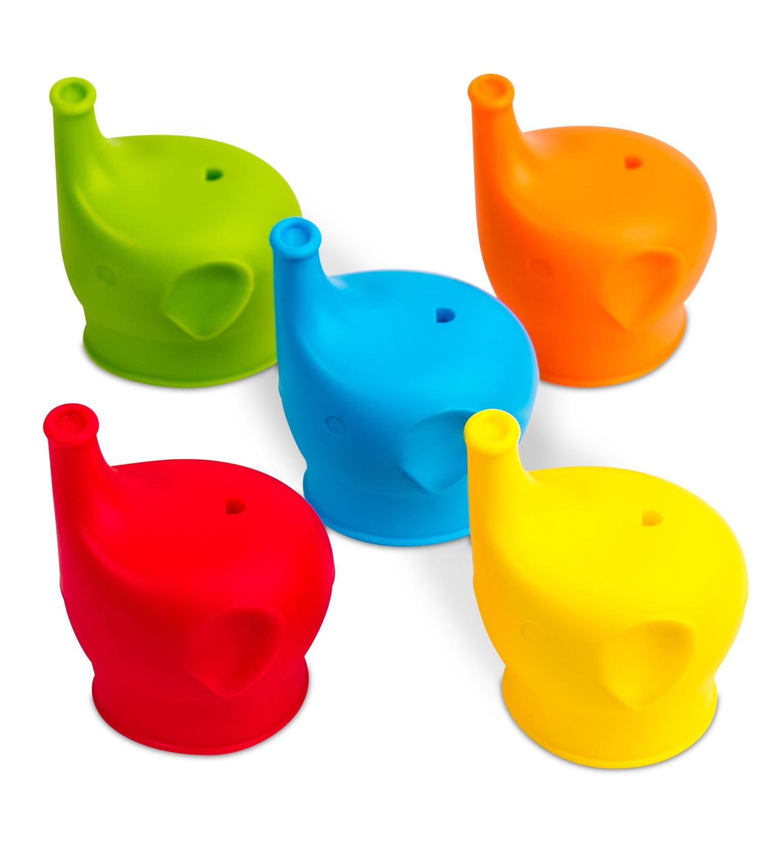 Silicone Sippy Cup Lids - Spill & Leak Proof Soft Spout for Babies, Toddlers, and Kids - Multicolor - Fits Cups 2.17-2.96 in Diameter - Buy Online on SooperMarket.com