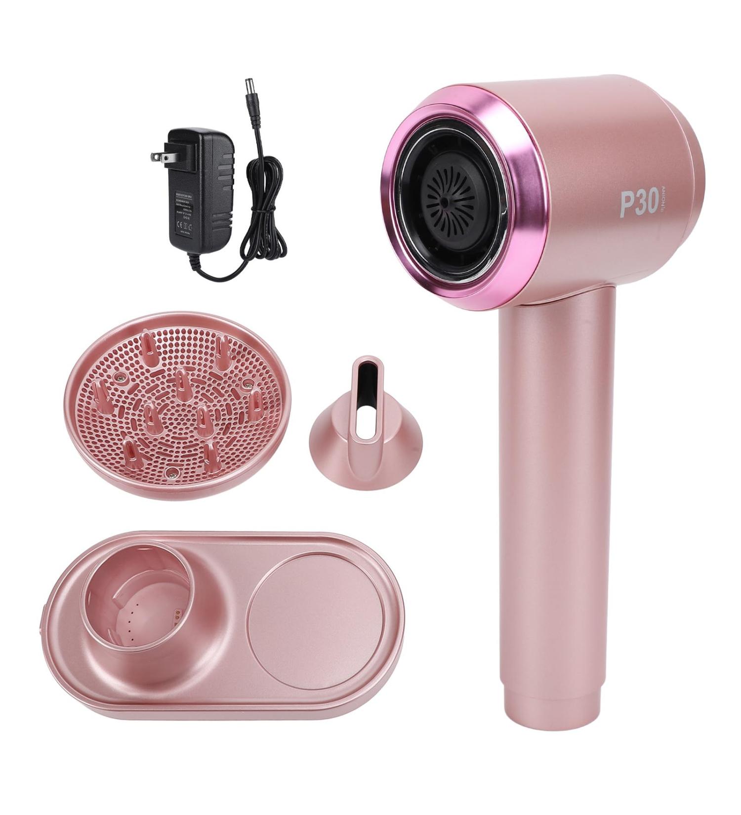 Portable Blow Dryer Rechargeable Hair Dryer with Temperature Control Cold and Hot Wind Adjustable Speed Hair Care for Home Travel (US Plug 100-240V) - Buy Online on SooperMarket.com