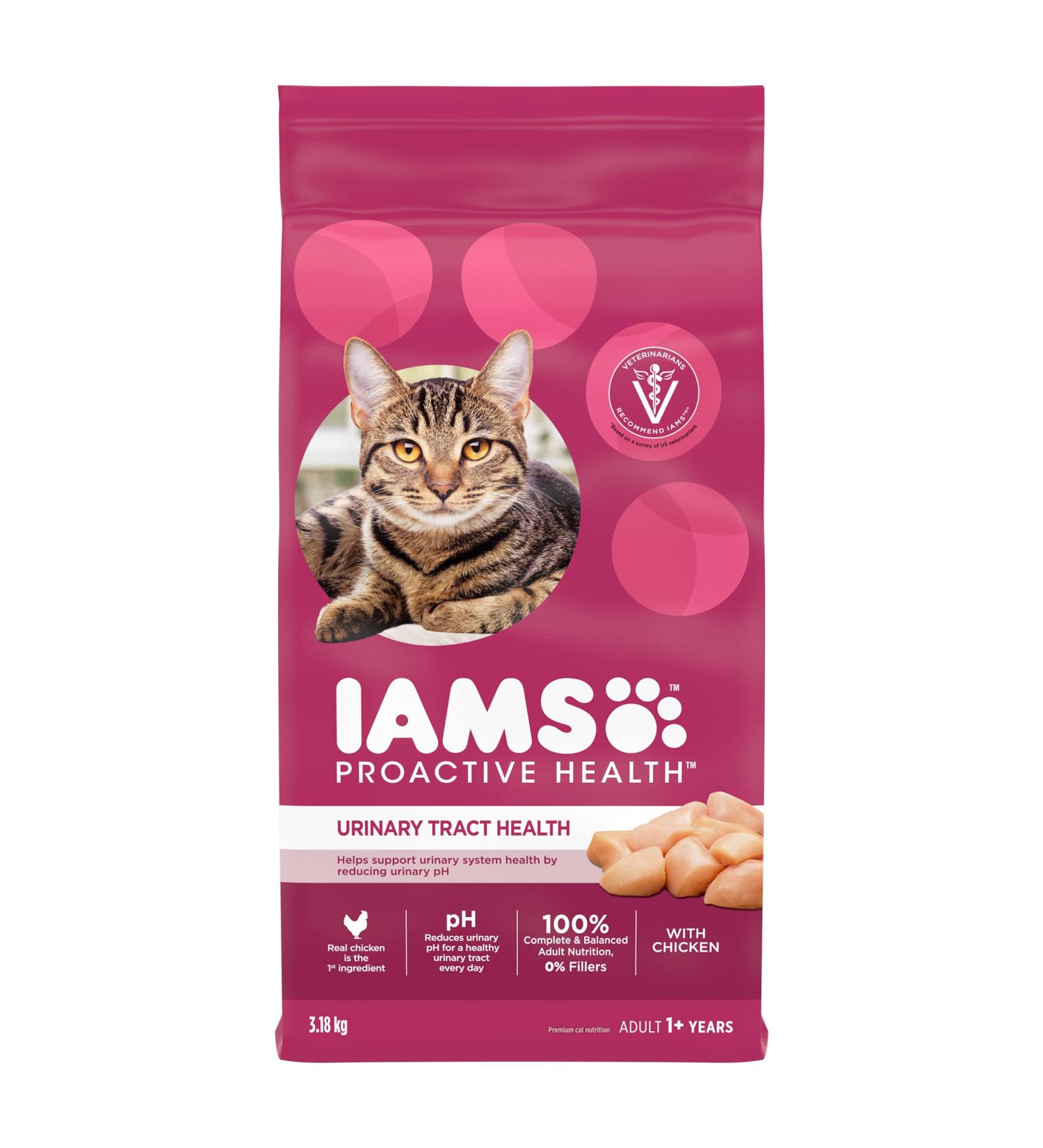 IAMS Proactive Health Dry Cat Food Adult - Urinary Tract Health - Chicken 3.18kg Bag Chicken 3.18 kg (Pack of 1) Urinary Tract - Buy Online on SooperMarket.com