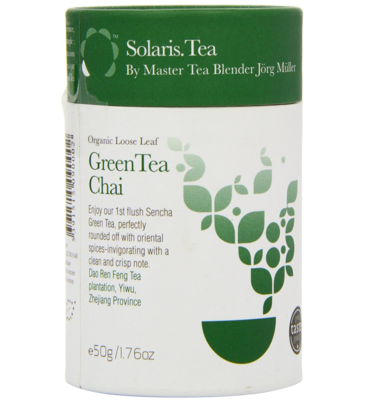 Organic Solaris Loose Whole Leaf Green Tea Chai 50g - Pack of 1 - Buy Online on SooperMarket.com