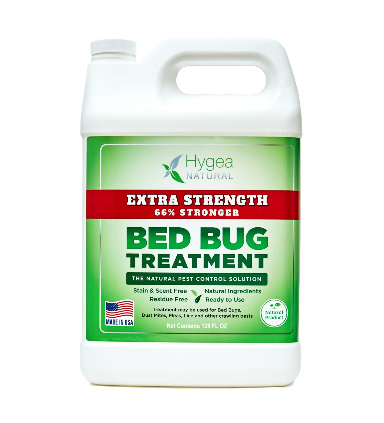 Hygea Natural Bed Bug Spray 128oz Gallon Refill - Effective Treatment for Bed Bugs, Dust Mites, Lice, and Fleas - Stain & Scent Free Formula - Safe for Children & Pets - Buy Online on SooperMarket.com