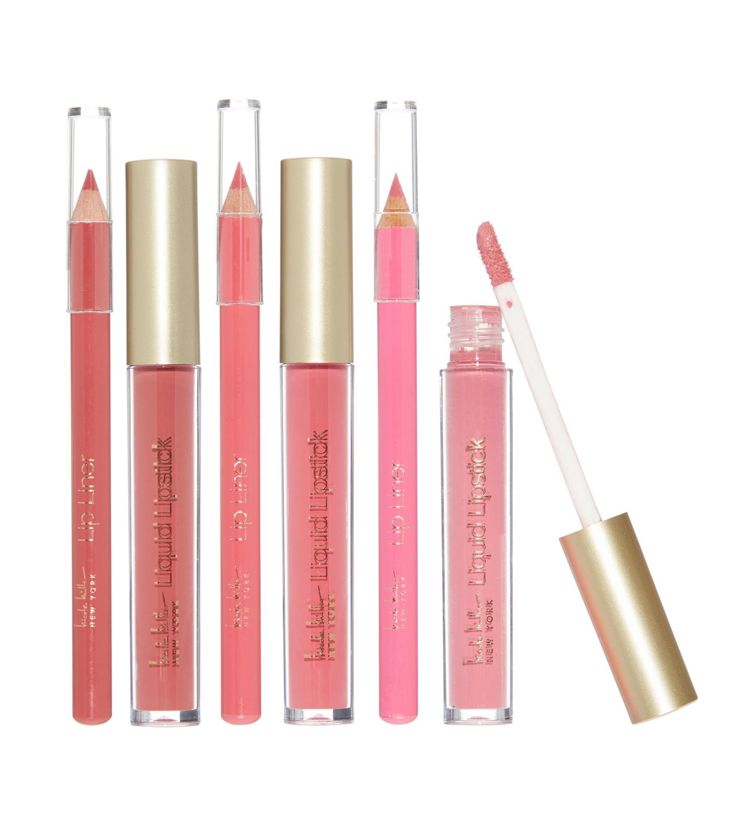 Nicole Miller Liquid Lipstick & Liner Collection | 6-Piece Set | Long-Lasting Shades of Lipsticks & Lip Liners for Stunning Look - Buy Online on SooperMarket.com