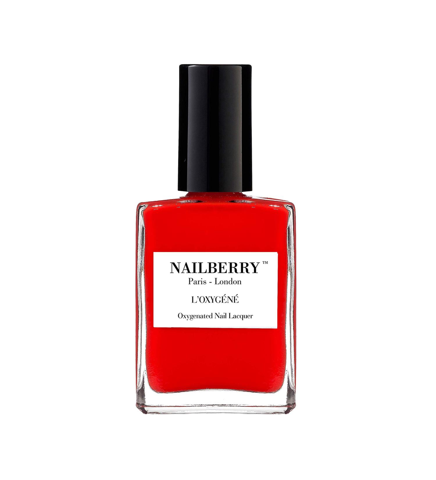 Nailberry L'Oxyg ne Oxygenated Nail Lacquer - Cherry Cherie 15ml | Healthy Manicure & Long-Lasting Color | 12-Free Vegan, Halal, Cruelty-Free, Gluten-Free - Buy Online on SooperMarket.com