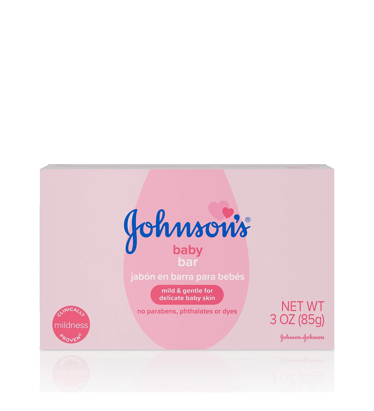 Johnson's Baby Soap Bar 3oz - Gentle Hypoallergenic Formula for Baby Bath and Skin Care - Buy Online on SooperMarket.com