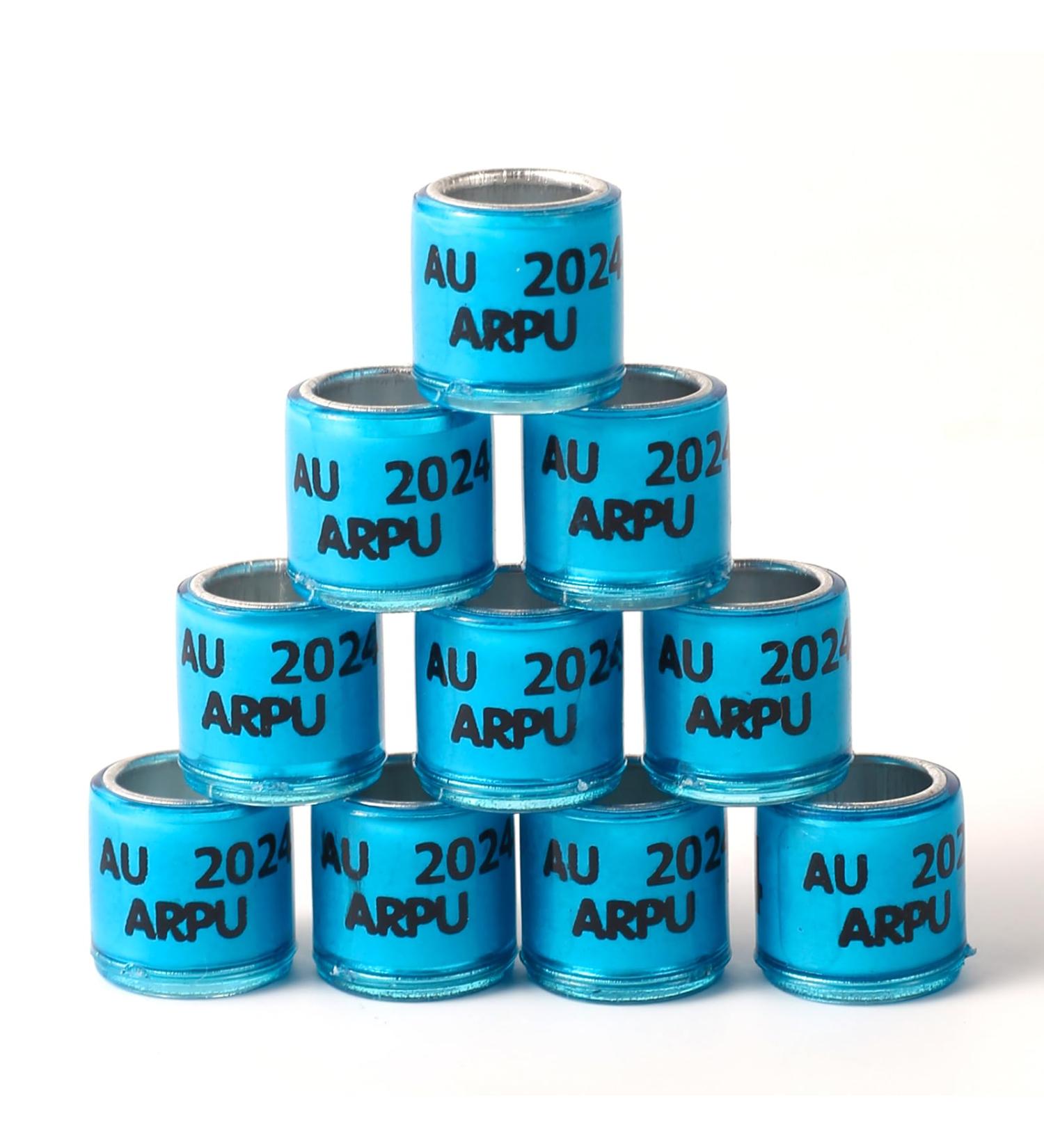100PC Multicolor Aluminum Pigeon Leg Rings - 2024 AU Training Footring for Bird Identification - Durable Plastic Tauben Leg Bands - Buy Online on SooperMarket.com