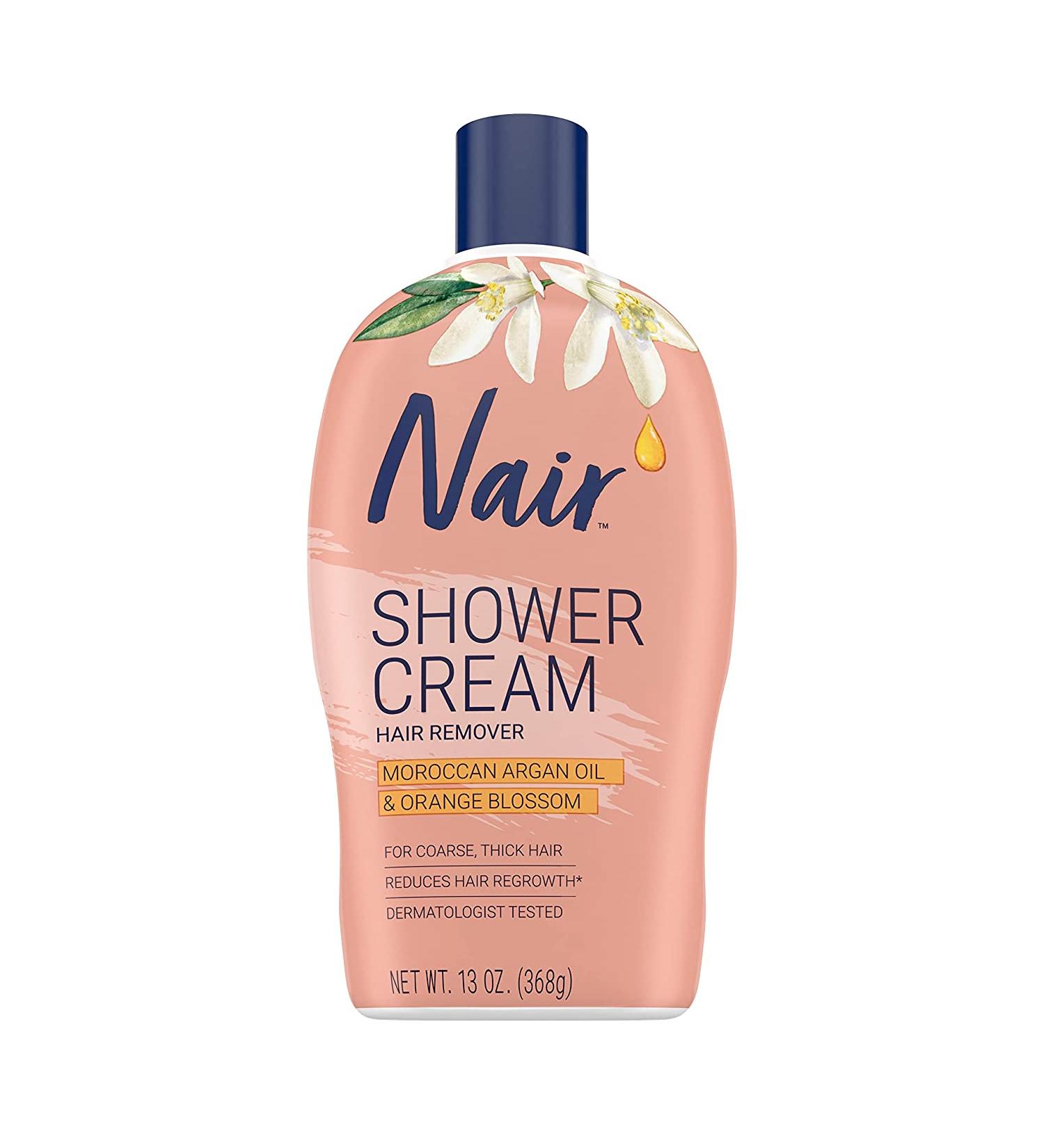 Nair Hair Remover Cream with Moroccan Argan Oil 13 oz - Nourishing Shower Power Formula - Buy Online on SooperMarket.com
