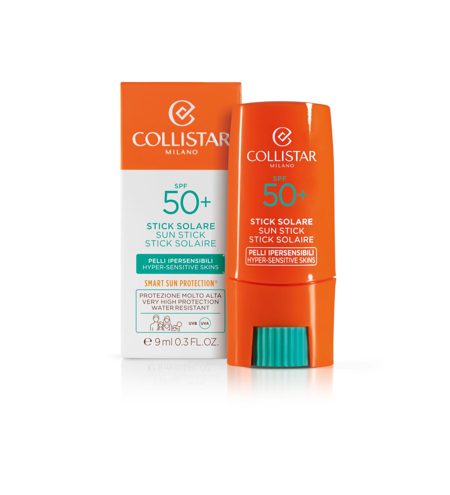 Collistar SPF 50+ Active Sun Protection Stick for Hyper-Sensitive Skin | Waterproof & Transparent | 9 ml - Buy Online on SooperMarket.com
