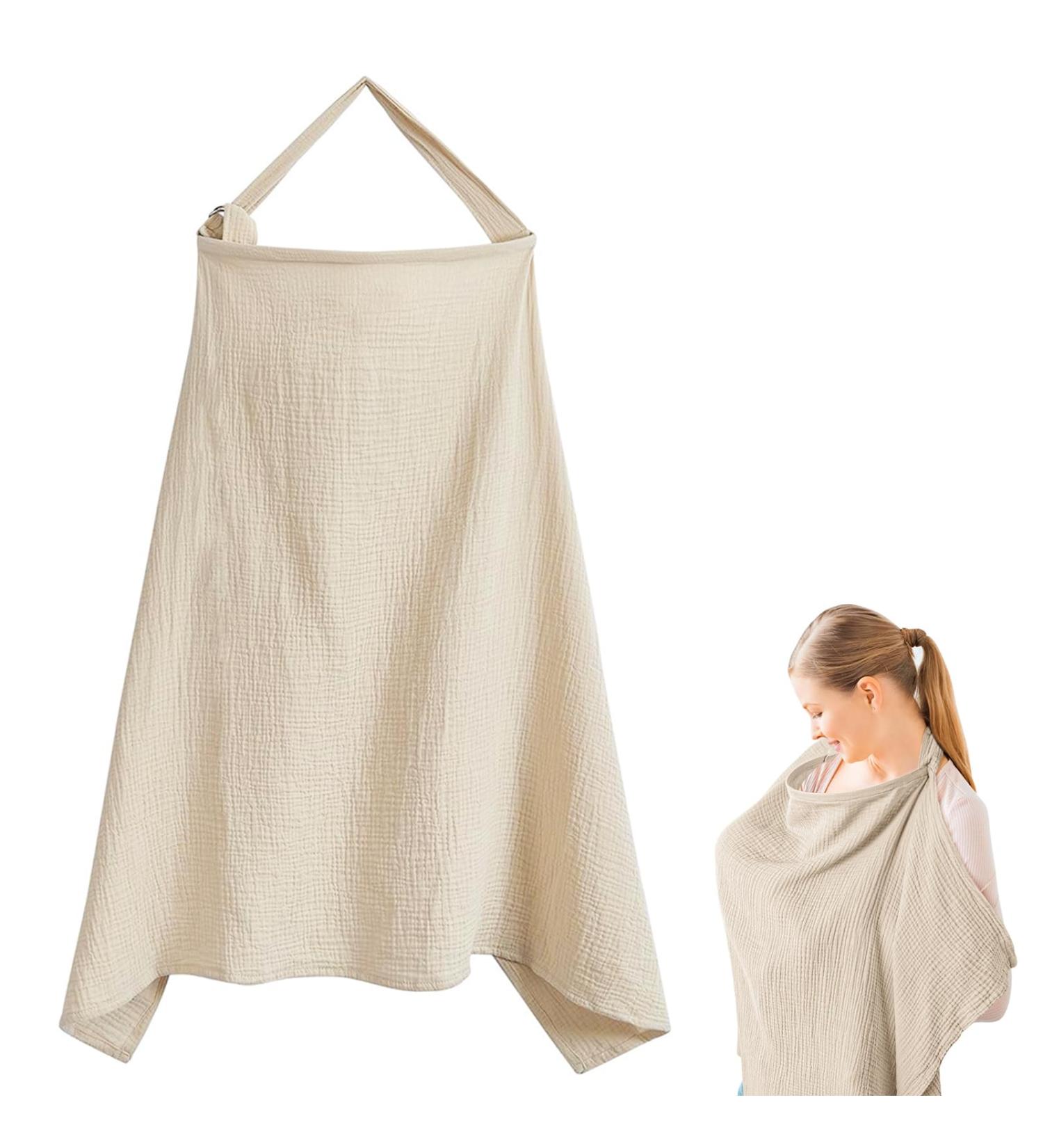 Still Towel: Soft & Breathable Breastfeeding Cover Scarf | Multi-Purpose Privacy Screen & Snacking Apron (Khaki) - Buy Online on SooperMarket.com