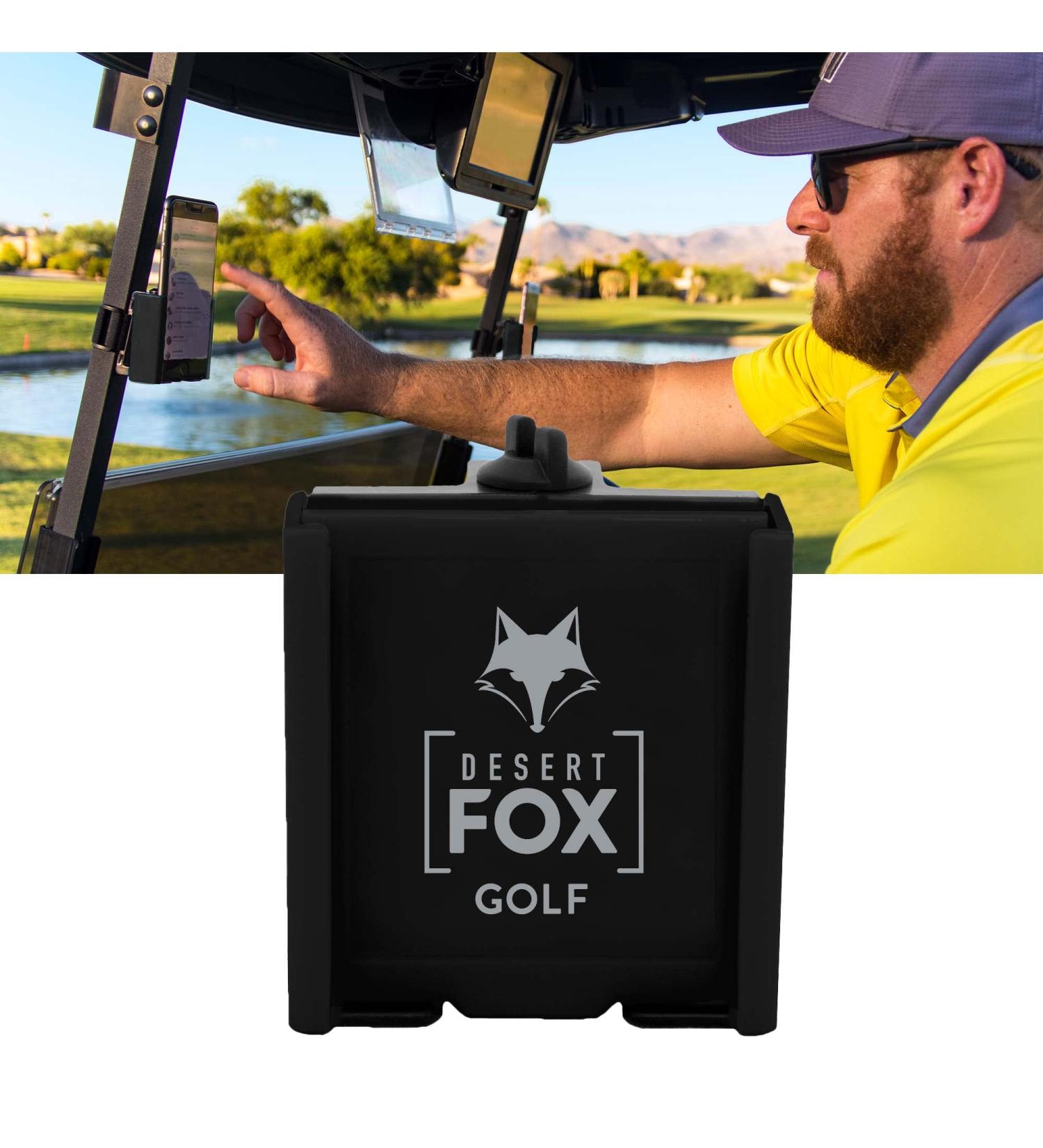 Desert Fox Golf Phone Caddy - Black | Convenient Golf Accessory - Buy Online on SooperMarket.com