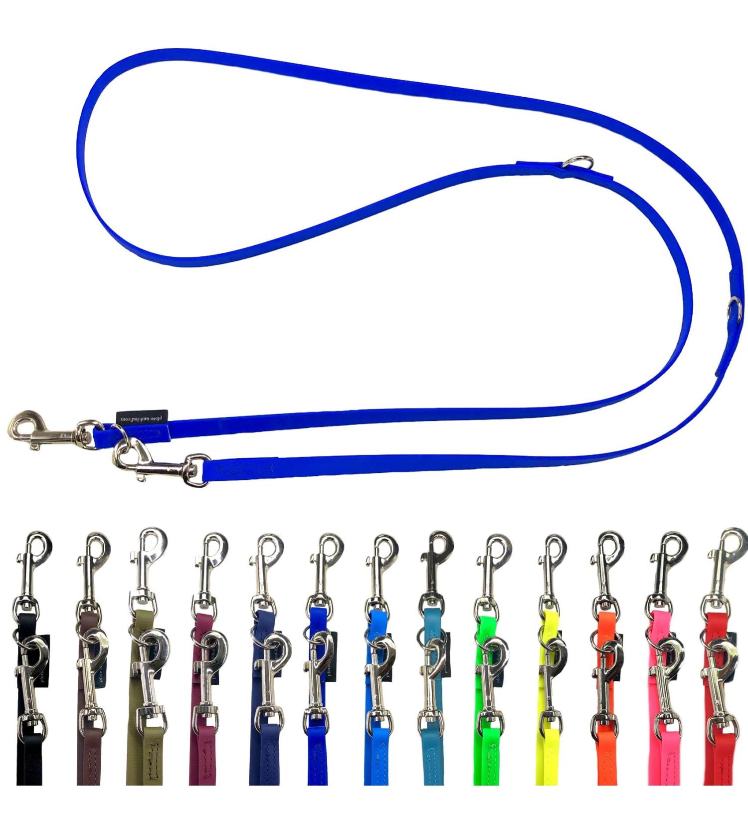 Buy Biothane Dog Leash for Small & Large Dogs - Adjustable Lengths 2m to 5m Durable 16mm Blue with Silver Hook - Buy Online on SooperMarket.com