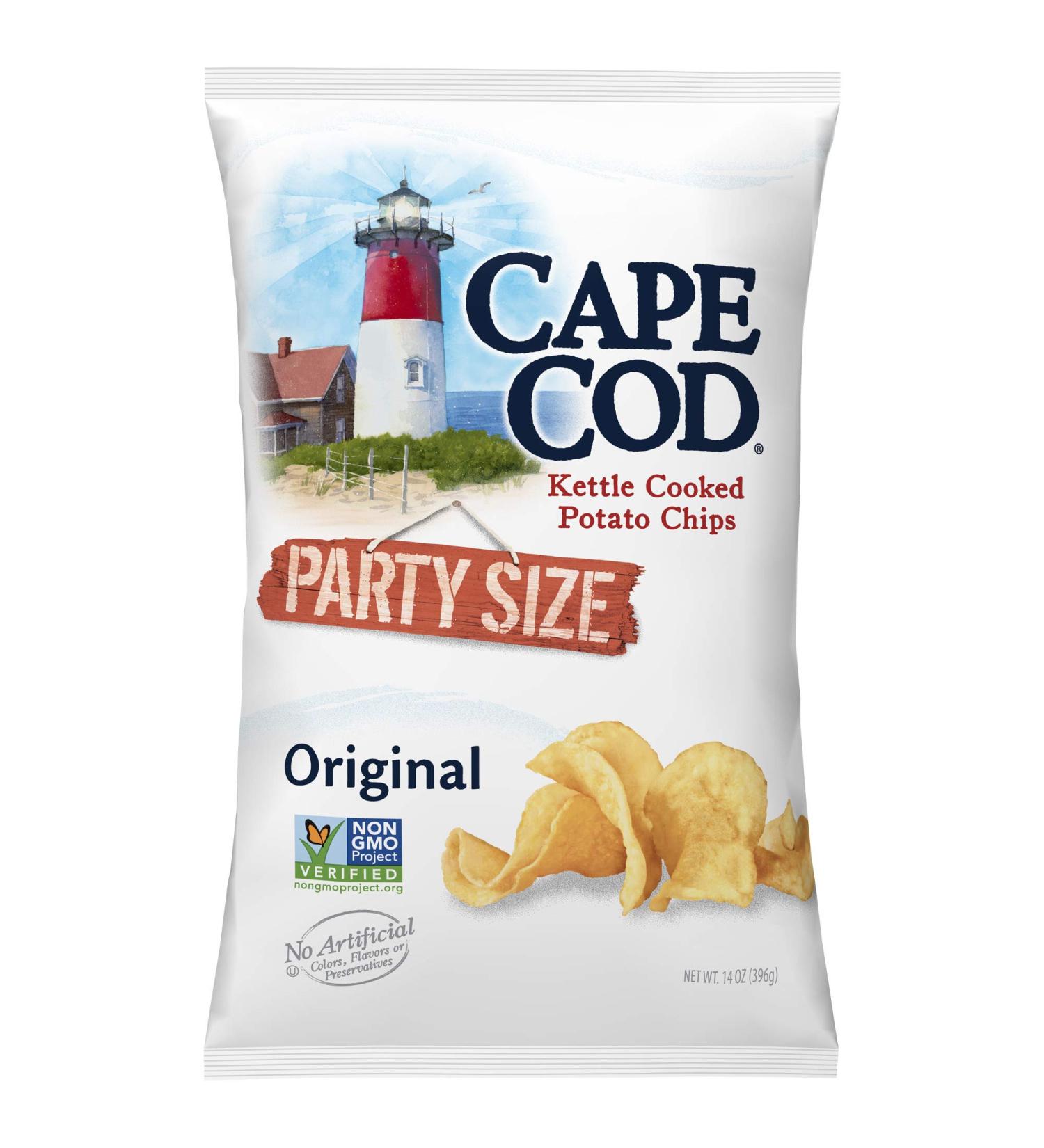 Original Cape Cod Kettle Cooked Potato Chips - 14oz Party Size Bag (Pack of 1) - Buy Online on SooperMarket.com