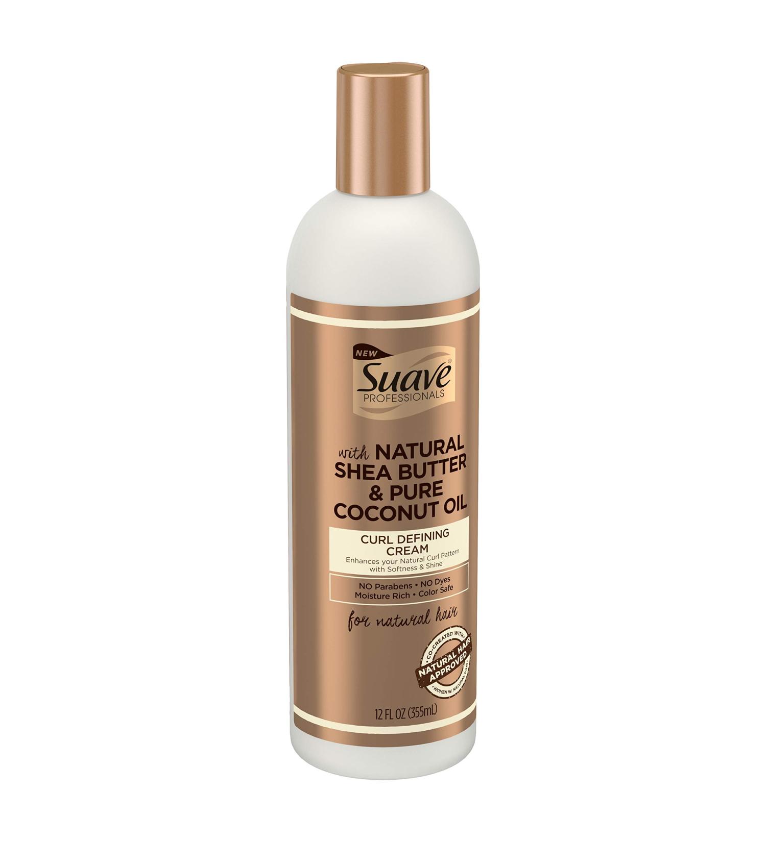 Suave Professionals Shea Butter & Coconut Oil Hair Cream 12 oz - For Wavy to Curly Hair | Paraben & Dye-Free - Buy Online on SooperMarket.com
