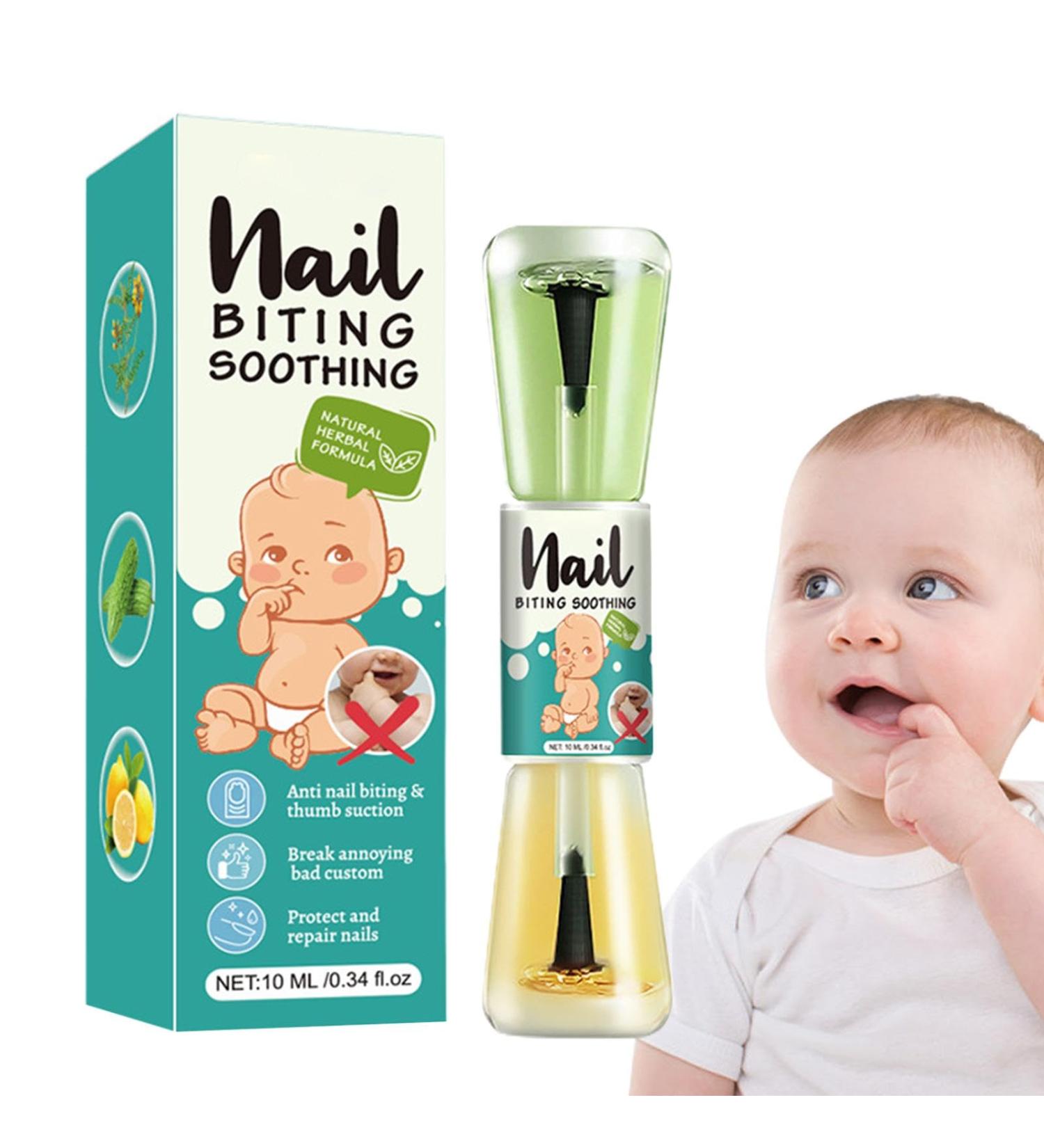 Thumb Sucking Stop 10ml Nail Polish | 10ml Kid's Anti-Biting Nail Polish Liquid Mild and Safe Nail Care Tool for Kids Adults Newborns and Teens - Buy Online on SooperMarket.com