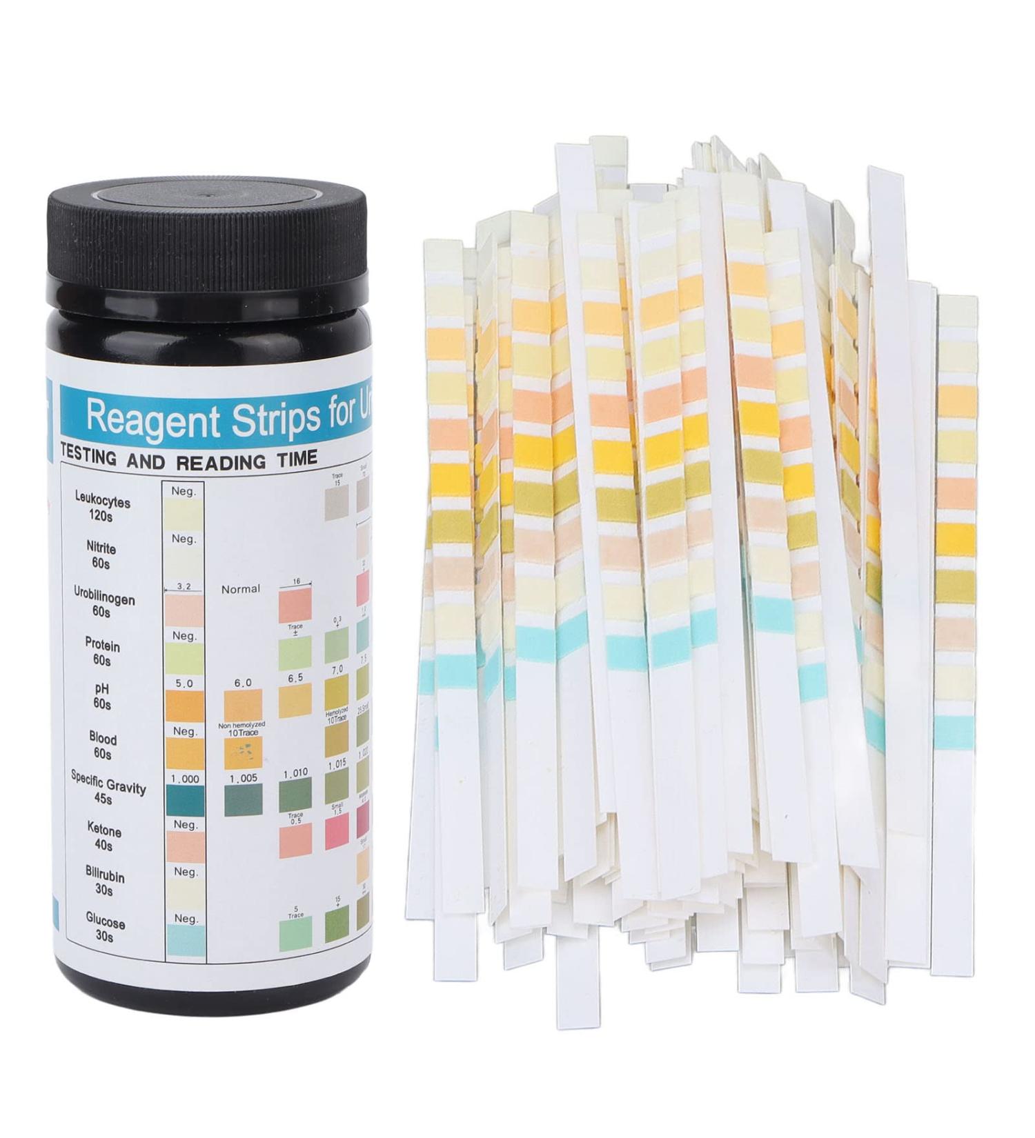 100pcs Ketone Urine Test Strips - Accurate Measurement for Ketones, Leukocyte, Nitrite, Urobilinogen, Protein, PH - Fast Results - Buy Online on SooperMarket.com