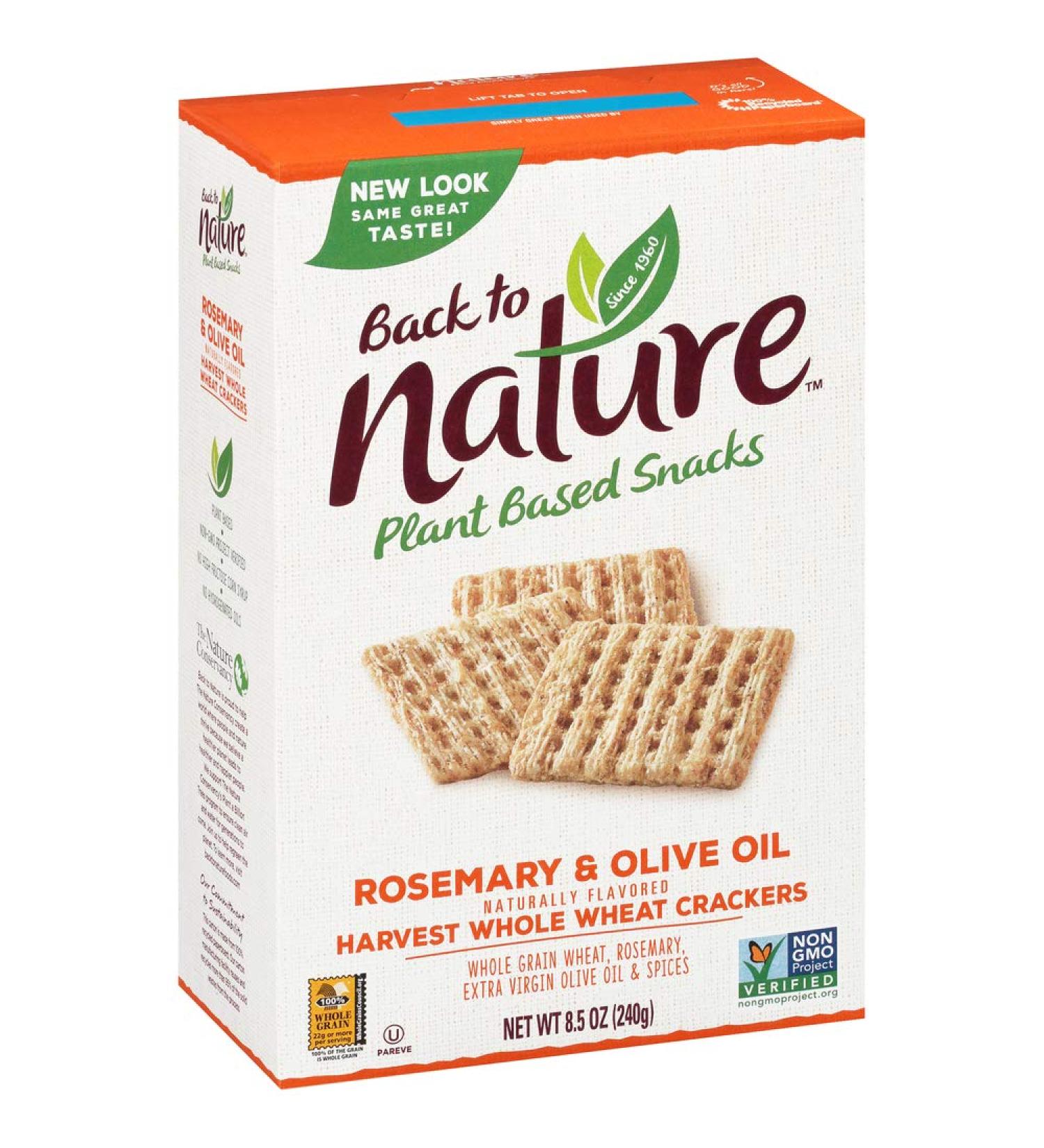 Back To Nature Non-GMO Rosemary Olive Oil Whole Wheat Crackers - 8.5 oz - Buy Online on SooperMarket.com