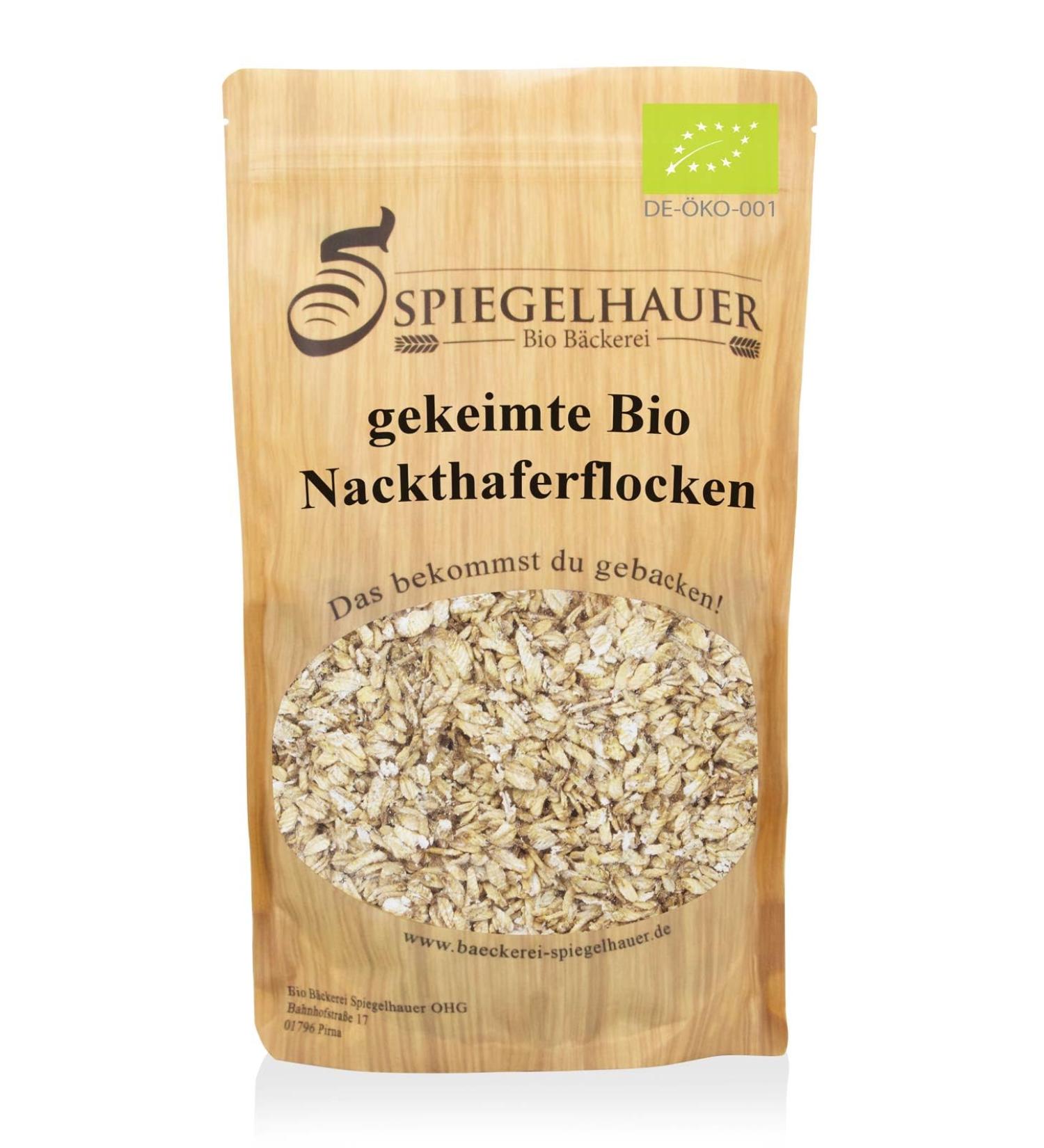 Bakery Spiegelhauer Demeter Kimated Naked Hair Flakes 1kg | Organic Gluten-Free Sprouted Oatmeal - Gently Dried Below 42 C - Buy Online on SooperMarket.com