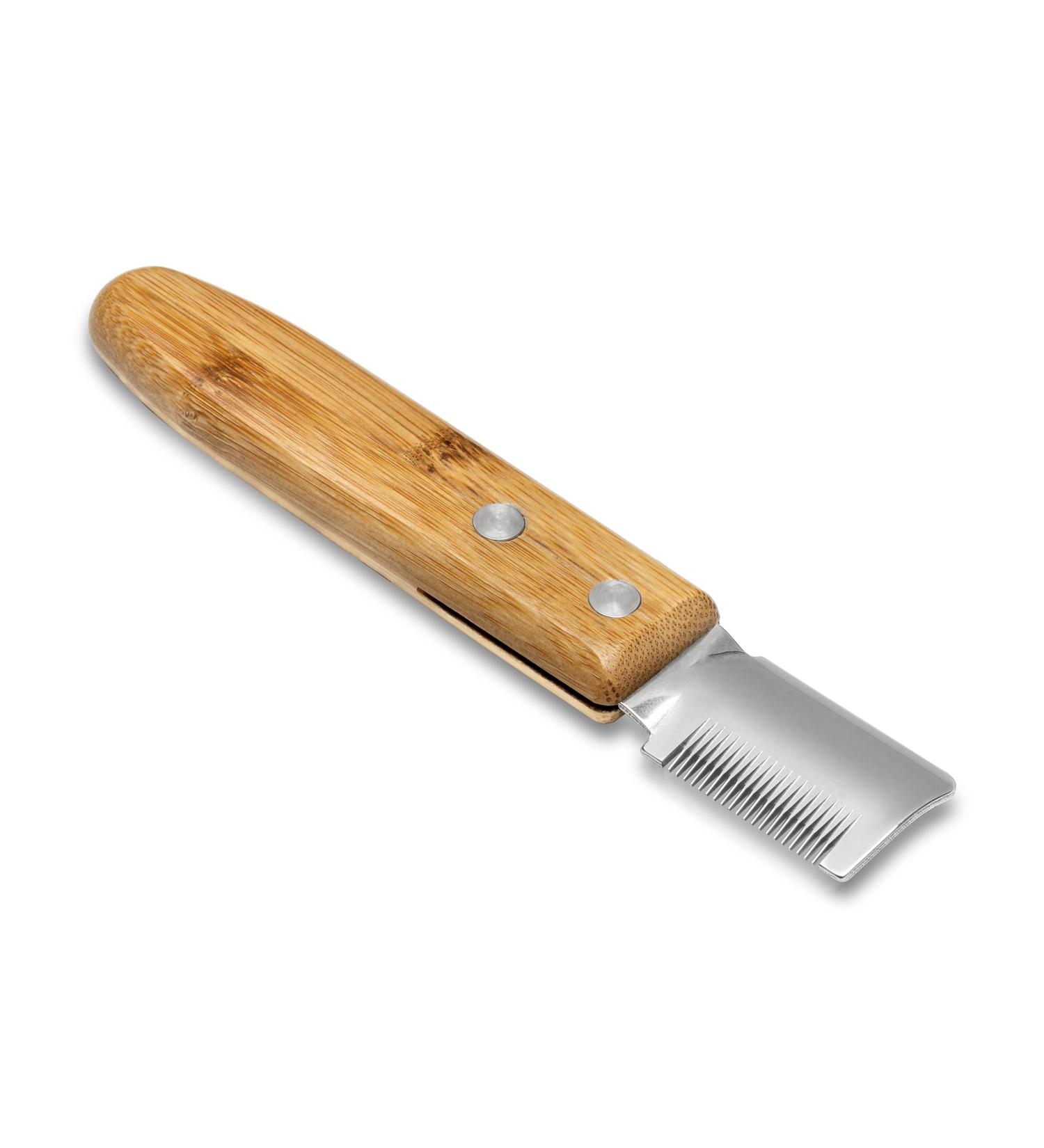 Mikki Bamboo Stripping Knife for Dog Grooming - Anti-Rust Blades - Easy Hold Handle - Fine Tooth for Silky Coated Dogs - Buy Online on SooperMarket.com