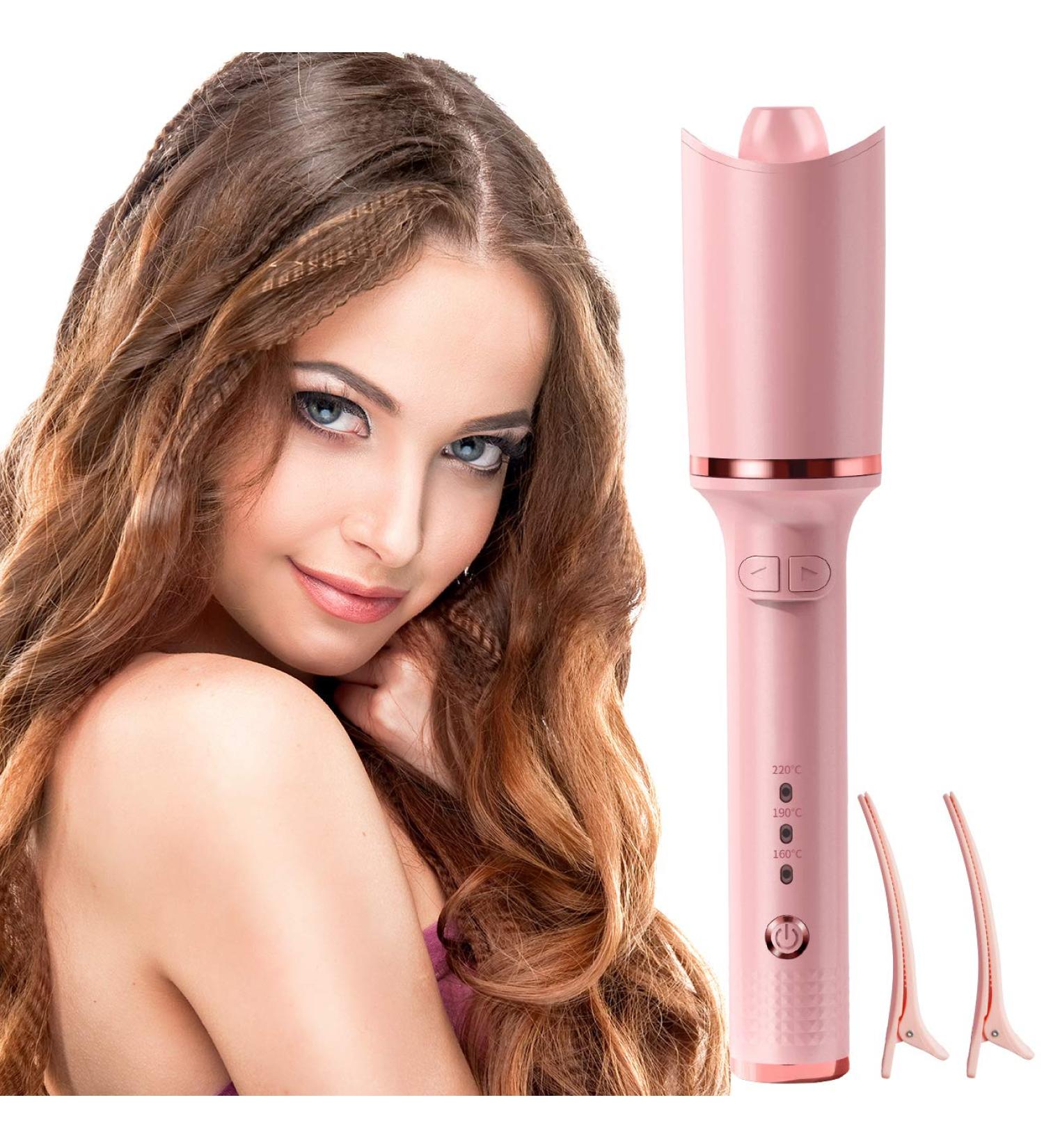 Automatic Curling Iron | Auto Hair Curler for Long Hair | Natural Curls Easy Use & Anti-Scald - Buy Online on SooperMarket.com
