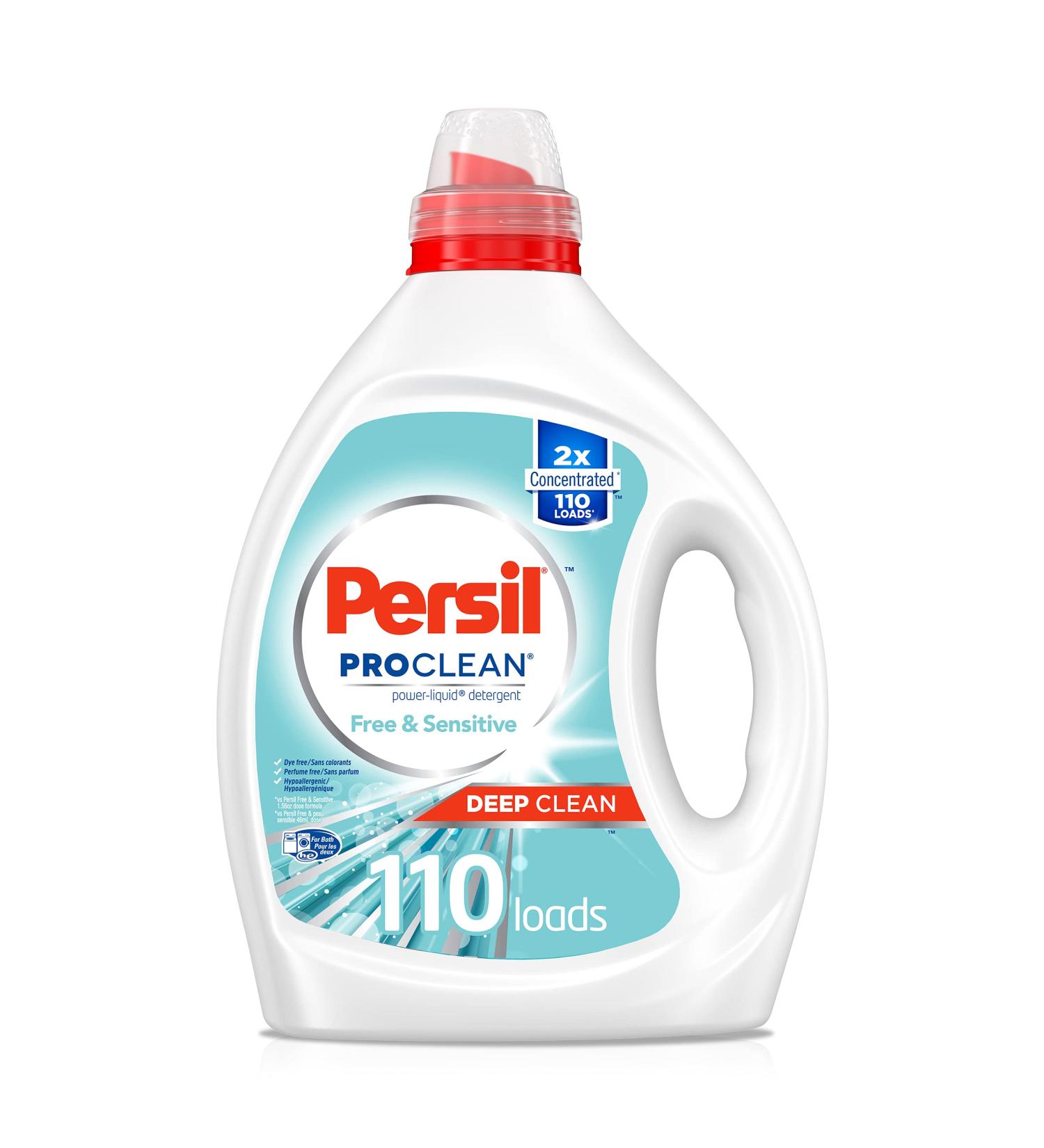 Persil Free & Sensitive Liquid Laundry Detergent - Unscented, Hypoallergenic, 2X Concentrated - 110 Loads - Buy Online on SooperMarket.com